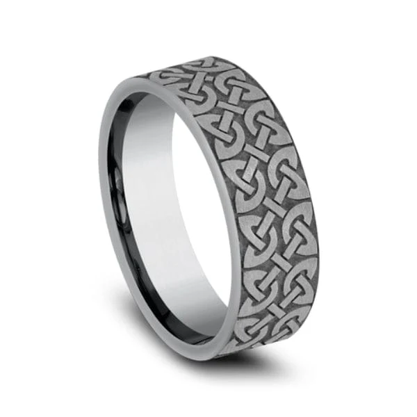 Grey Tantalum Quaternary Knot Design Band - Image 4