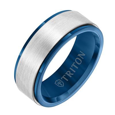 White and Blue Tungsten band - Image 2