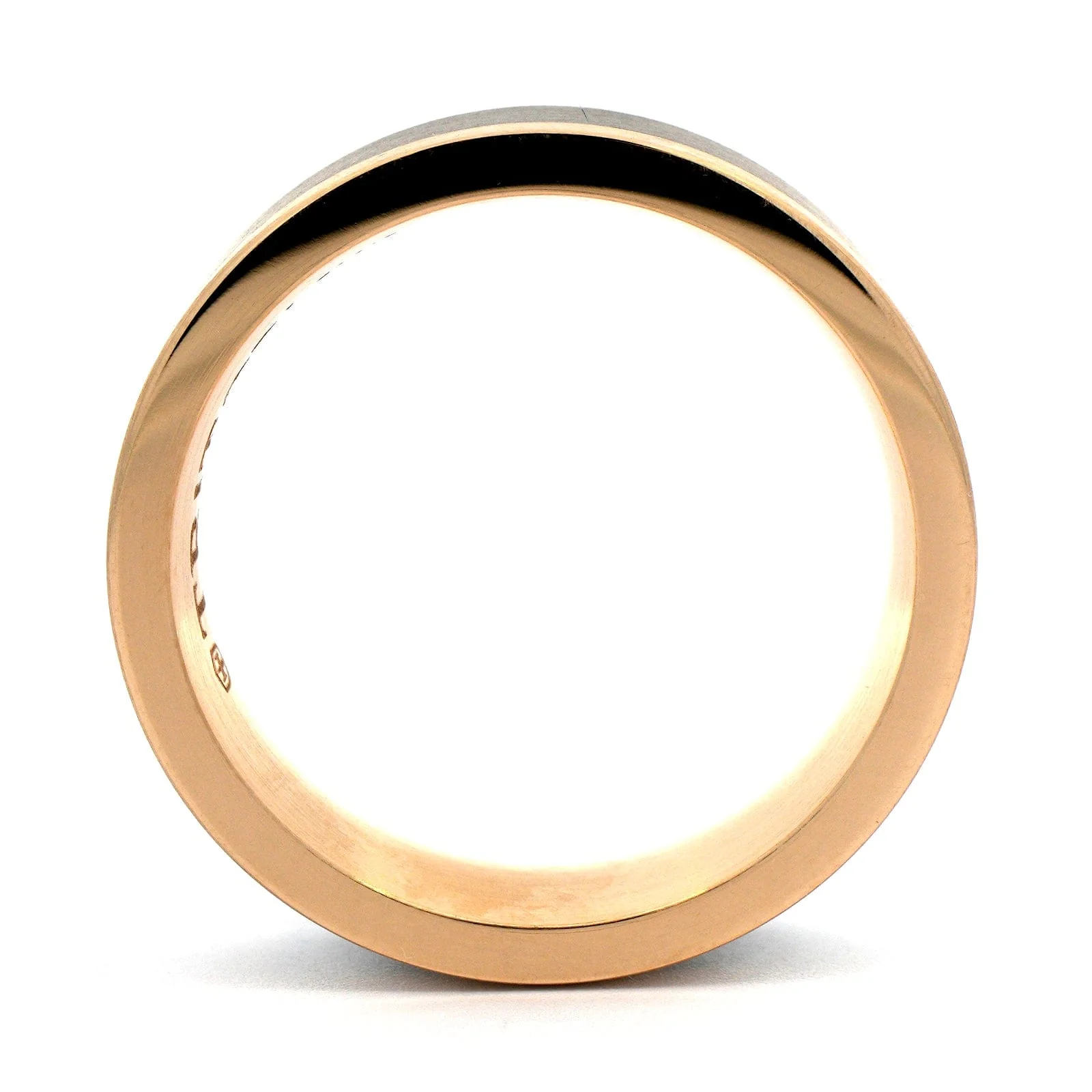 14K Yellow Gold Edge Satin Finished Tantalum Band - Image 3