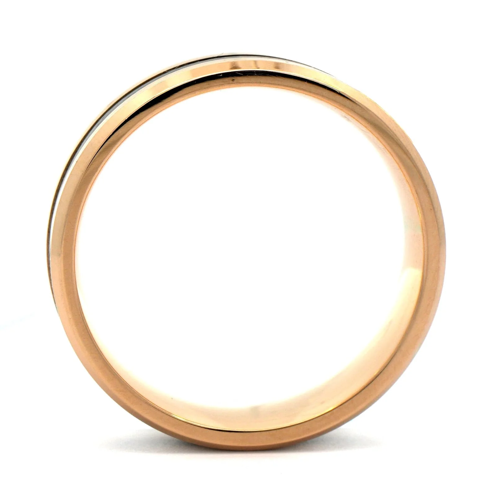 14K Yellow Gold and Black Titanium Band - Image 3