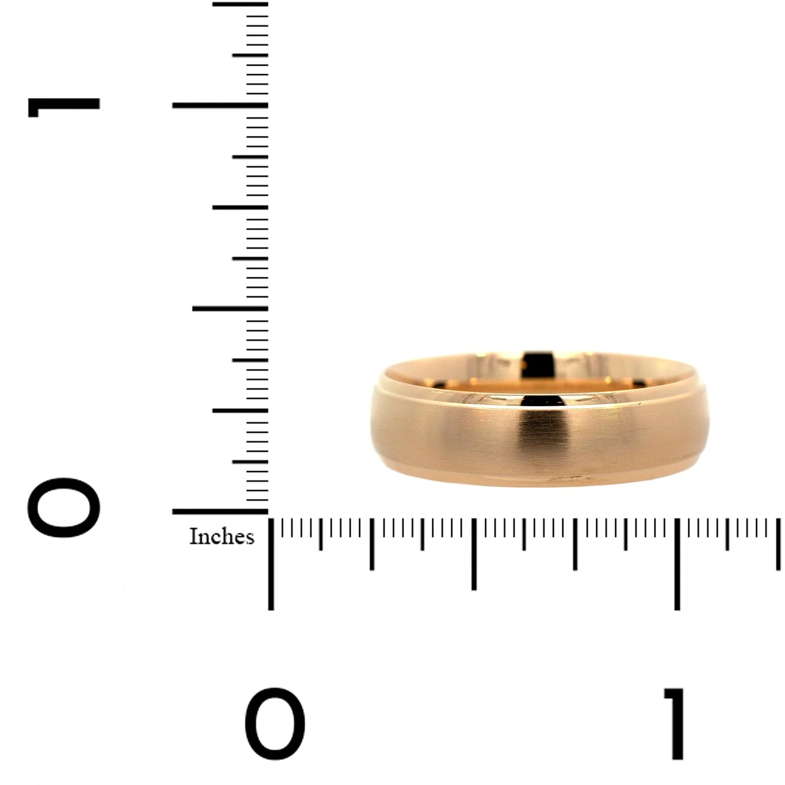 14K Yellow Gold Satin and High Polished Band - Image 3