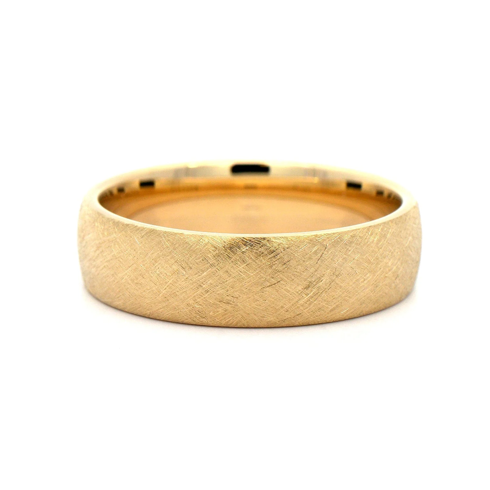 14K Yellow Gold Matte Textured Band