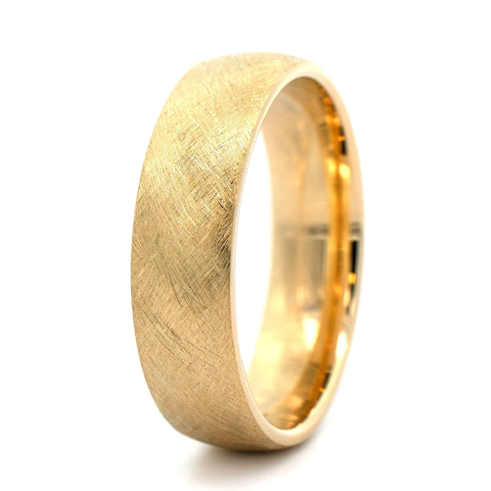 14K Yellow Gold Matte Textured Band - Image 2