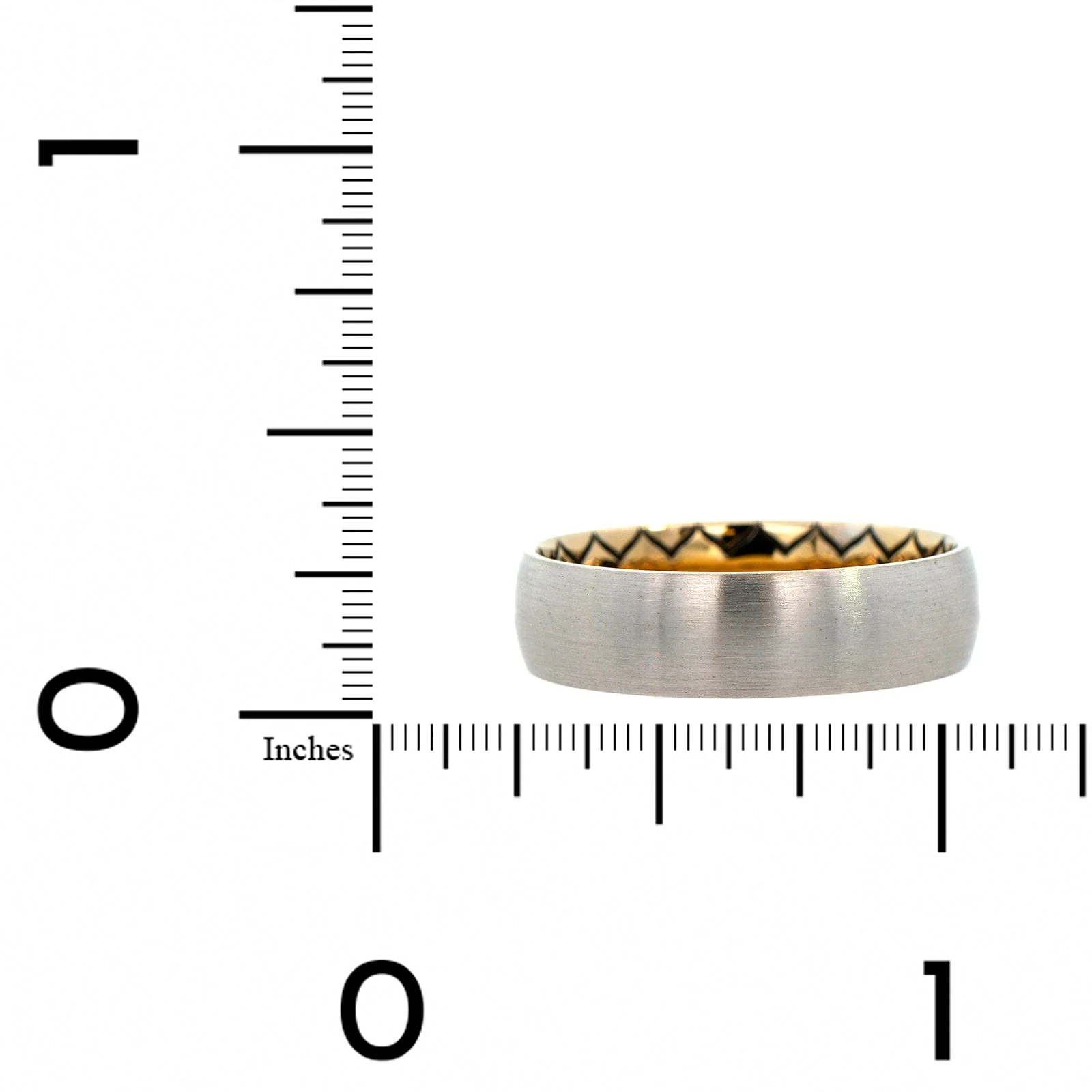 14K Two-Tone Gold Brushed Band - Image 4