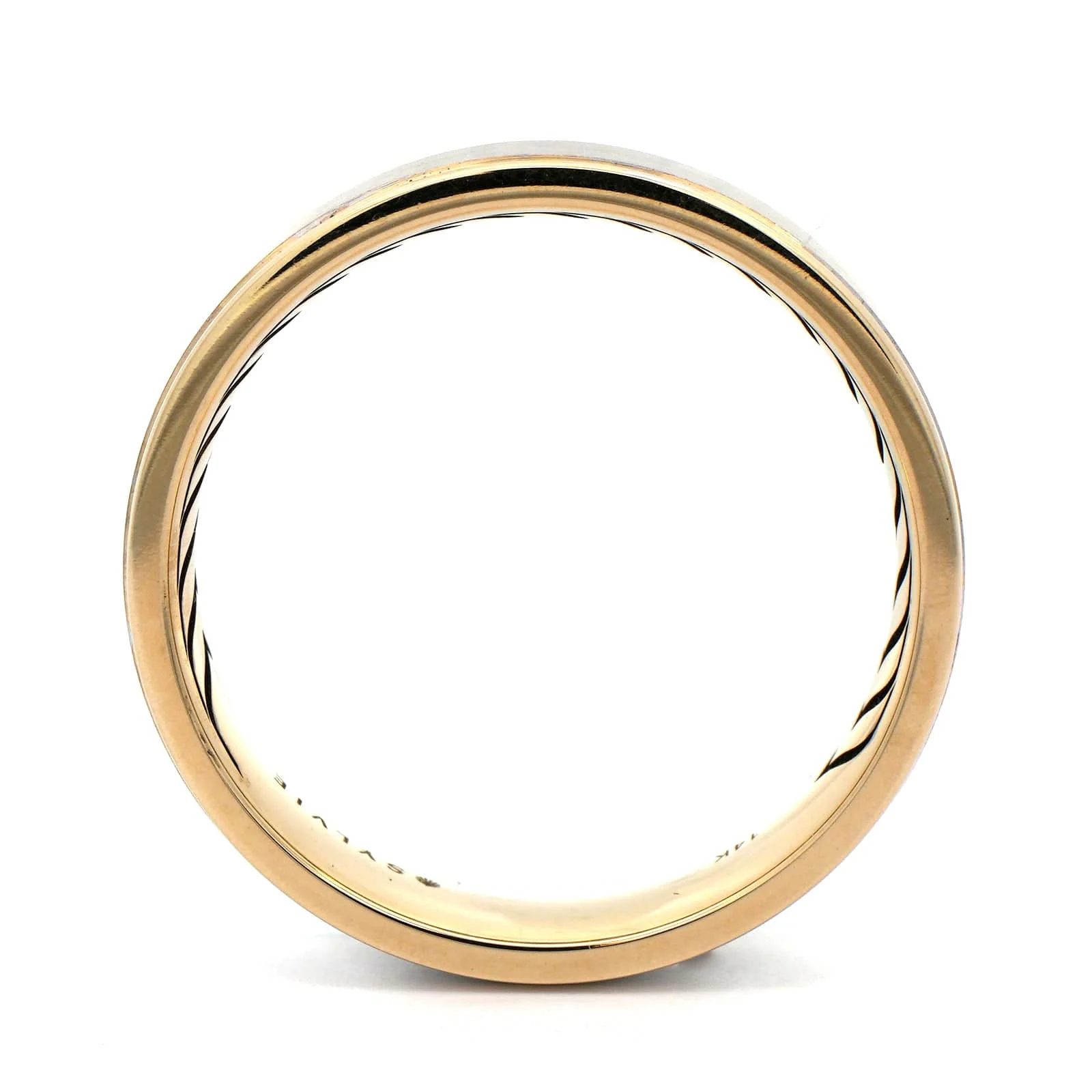 14K Two-Tone Gold Satin Band - Image 3