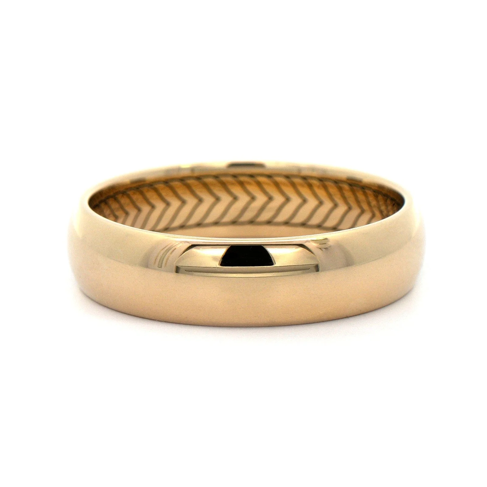 14K Yellow Gold Polished Dome Band