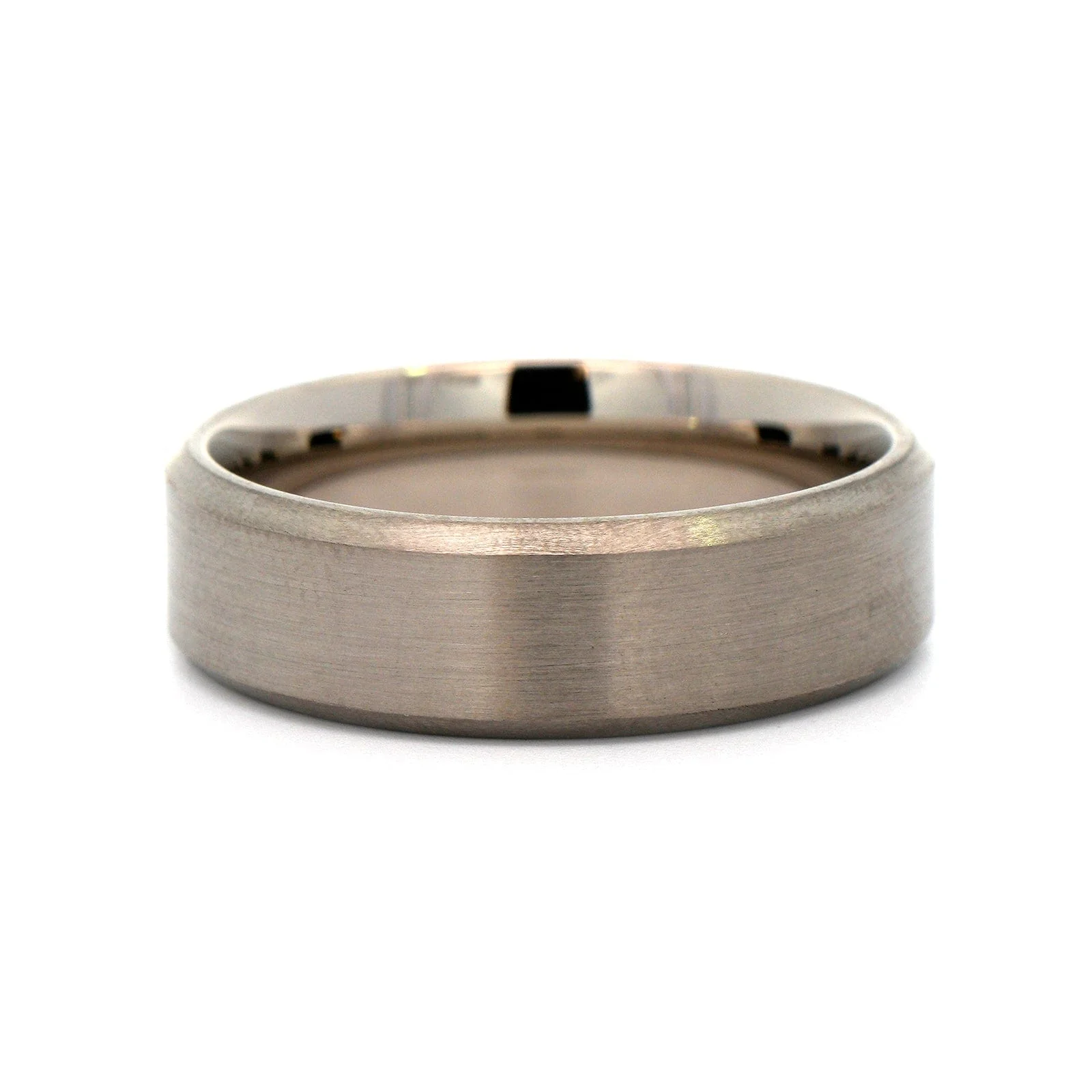 14K Gray Gold Flat Satin Band