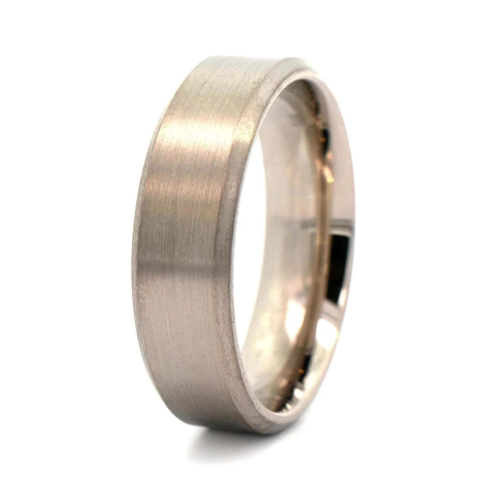 14K Gray Gold Flat Satin Band - Image 2