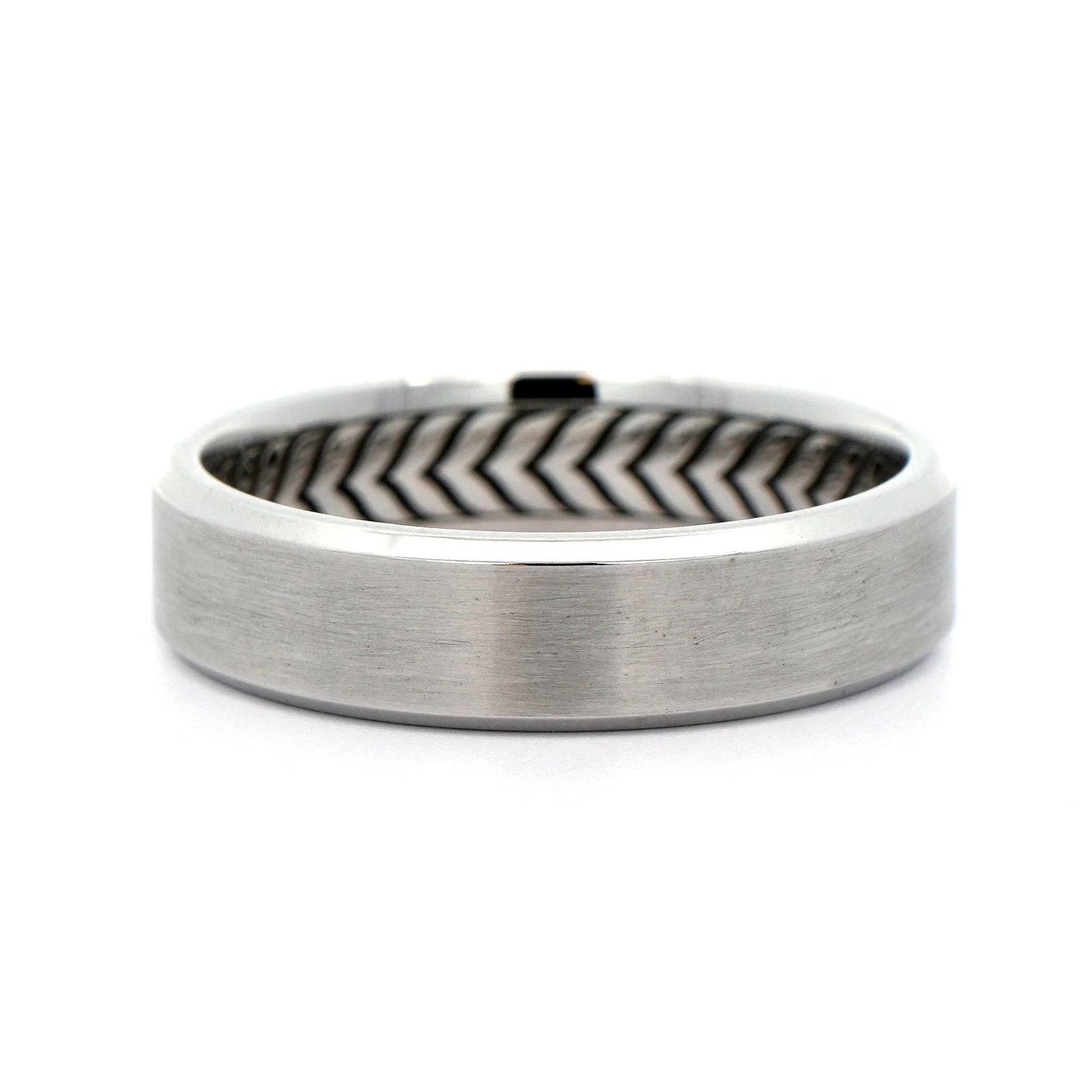 14K White Gold Flat Satin Band - Image 5