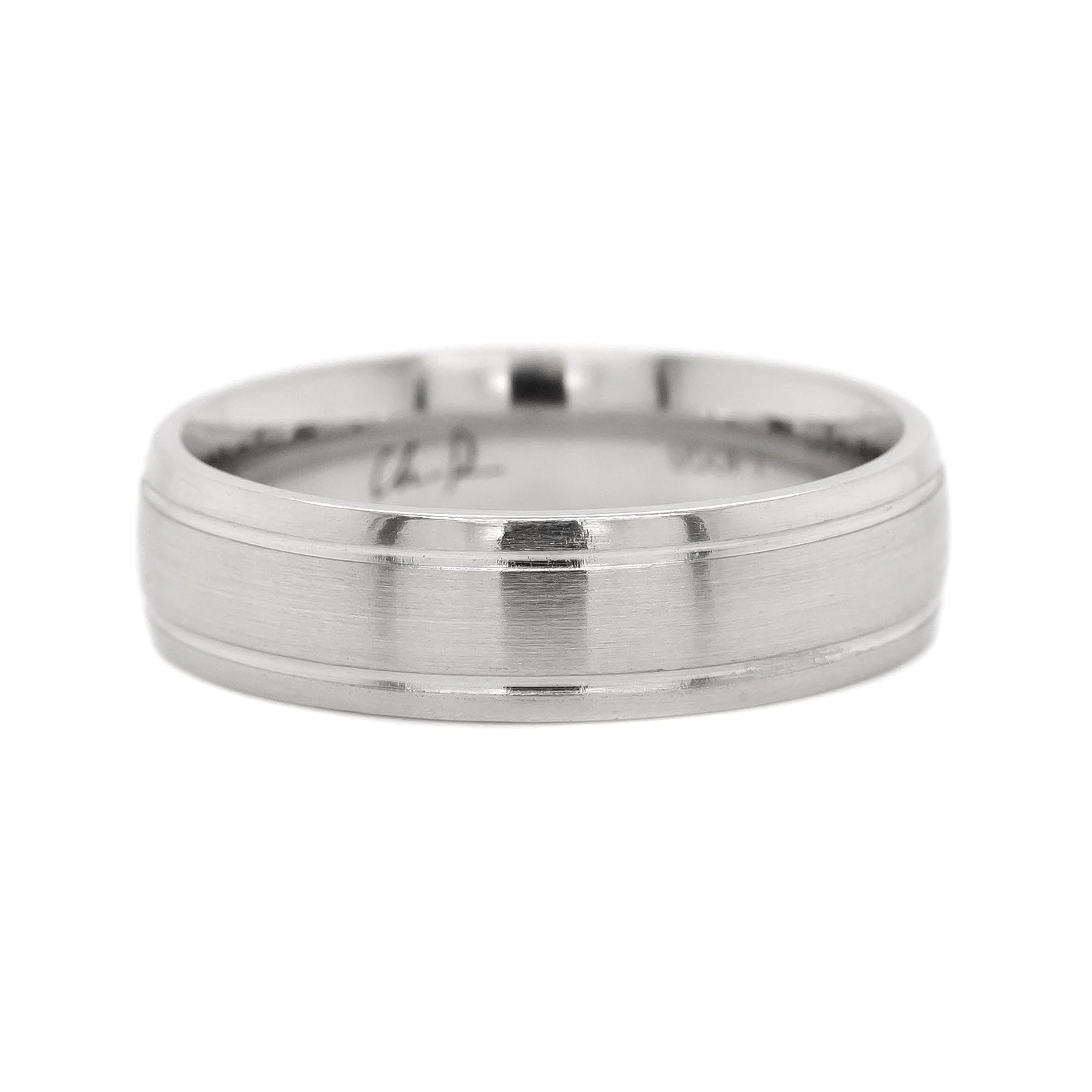 Platinum Matte and Medium Polished Band
