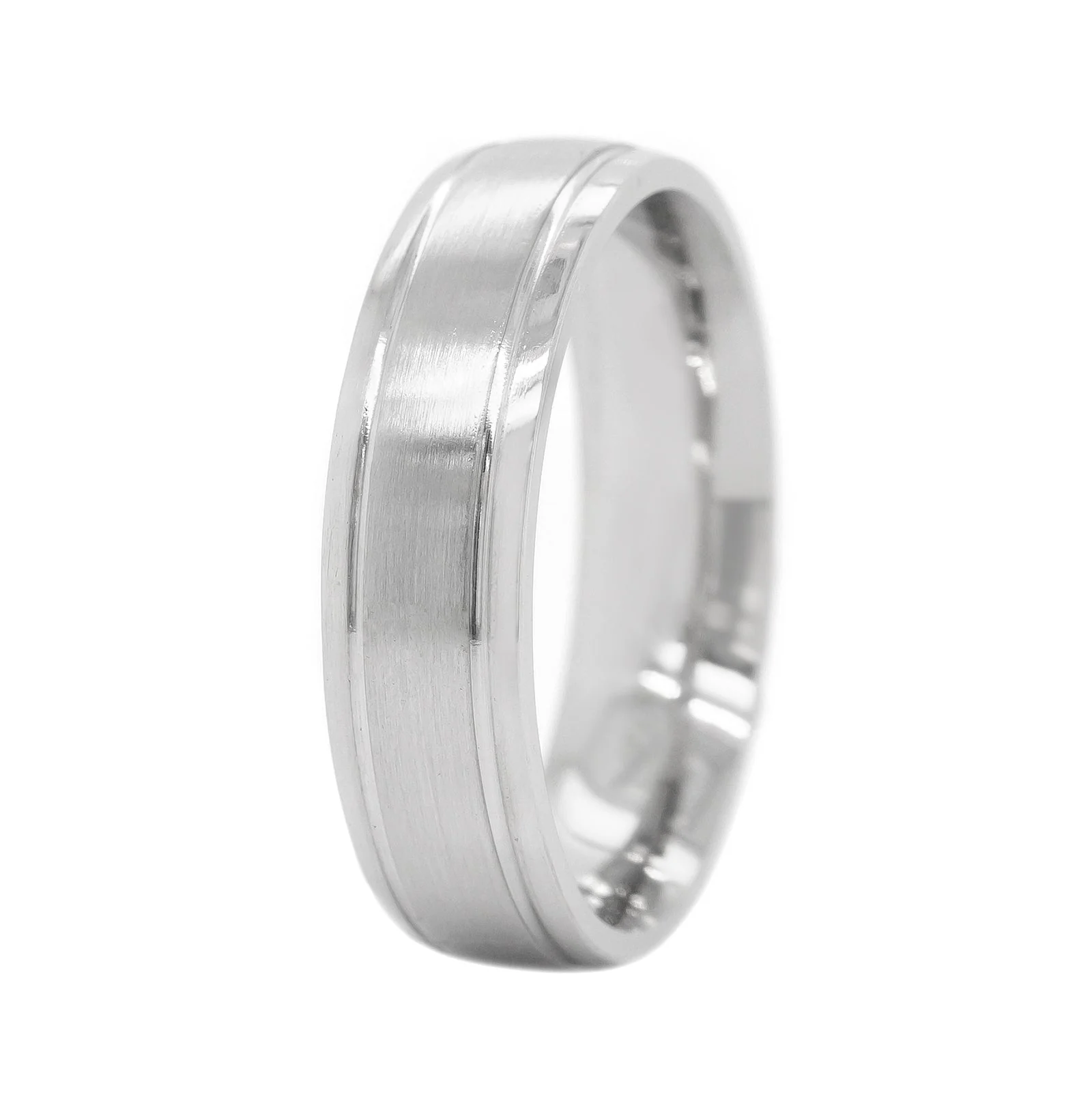 Platinum Matte and Medium Polished Band - Image 2