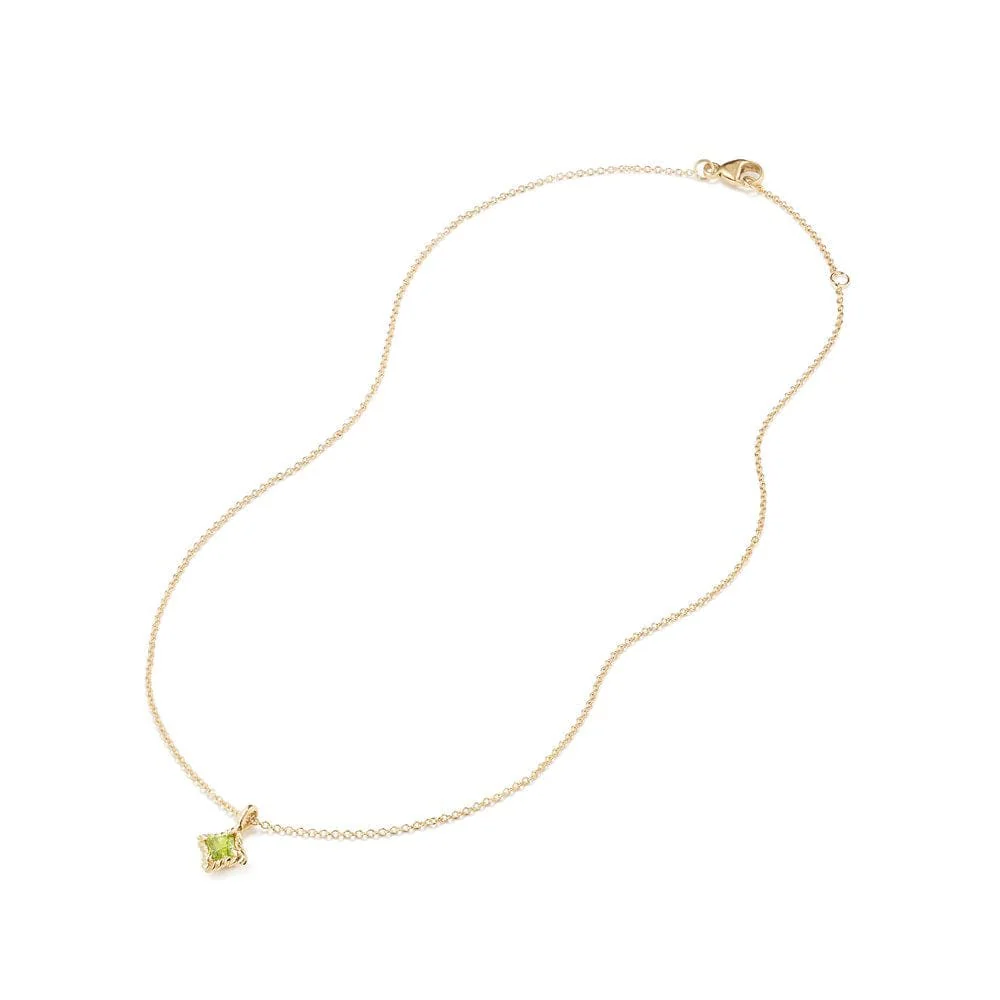 Cable Collectibles® Kids Quad Charm Necklace with Peridot in 18K Gold - Image 3