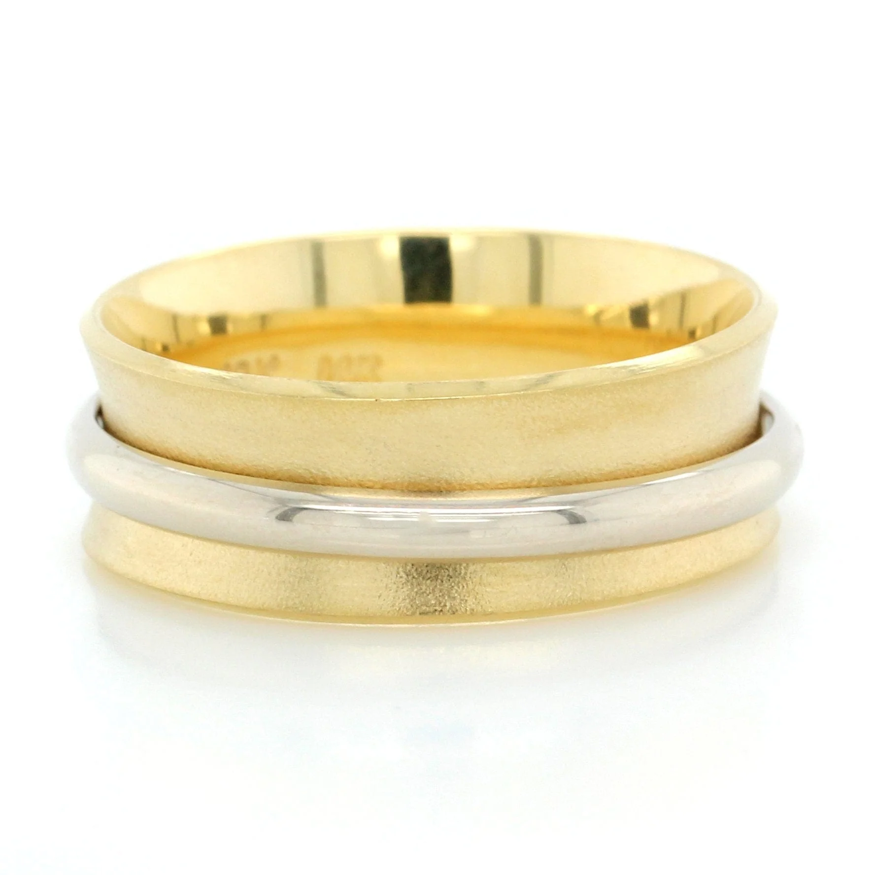 18K Yellow Gold and 14K White Gold Orbit Band - Image 3