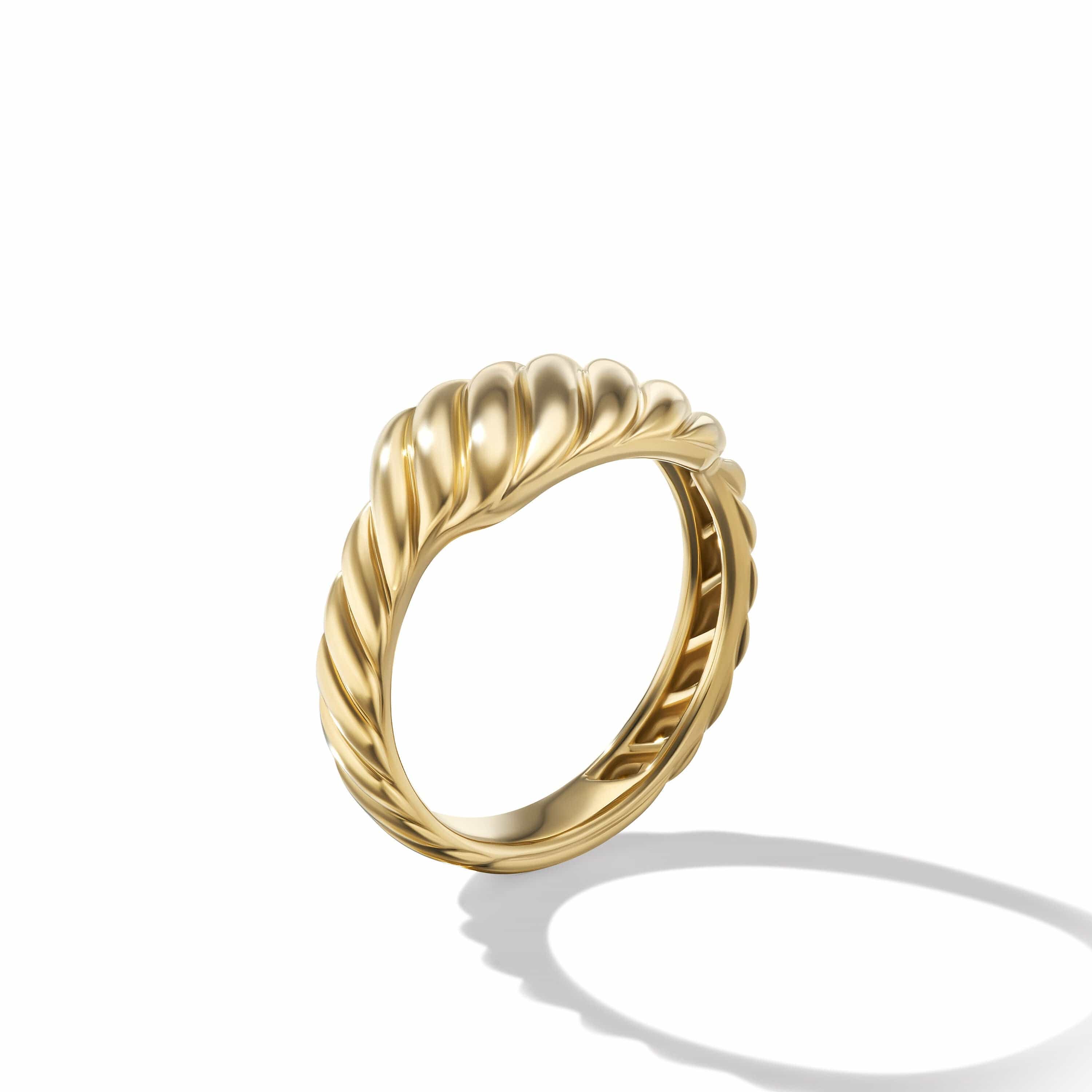 Sculpted Cable Contour Ring in 18K Yellow Gold - Image 2