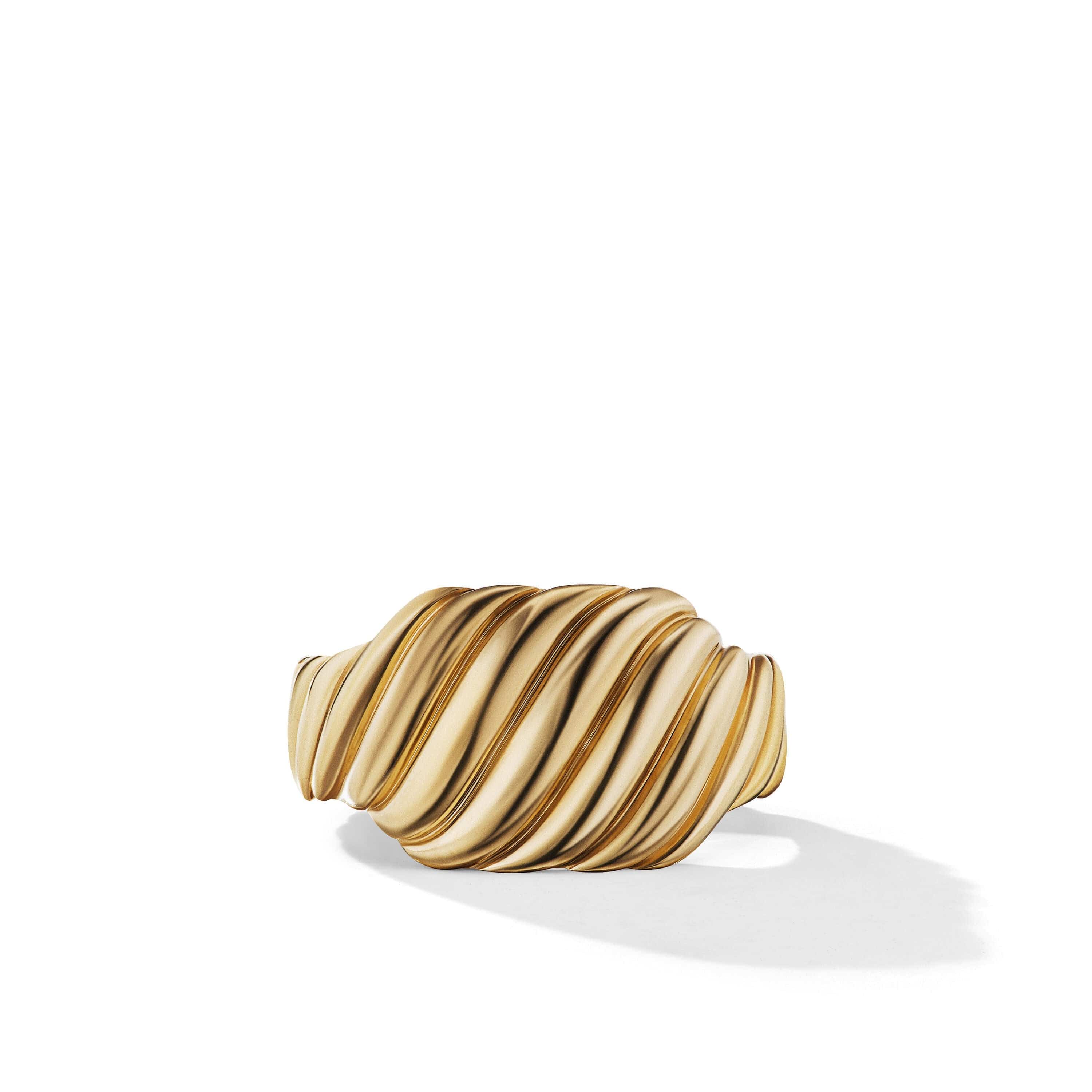 Sculpted Cable Contour Ring in 18K Yellow Gold - Image 2