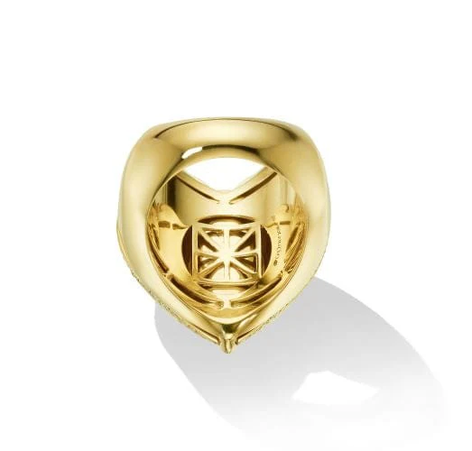 CADAR 18K Yellow Gold Diamond Endless Heart Ring - Image 5