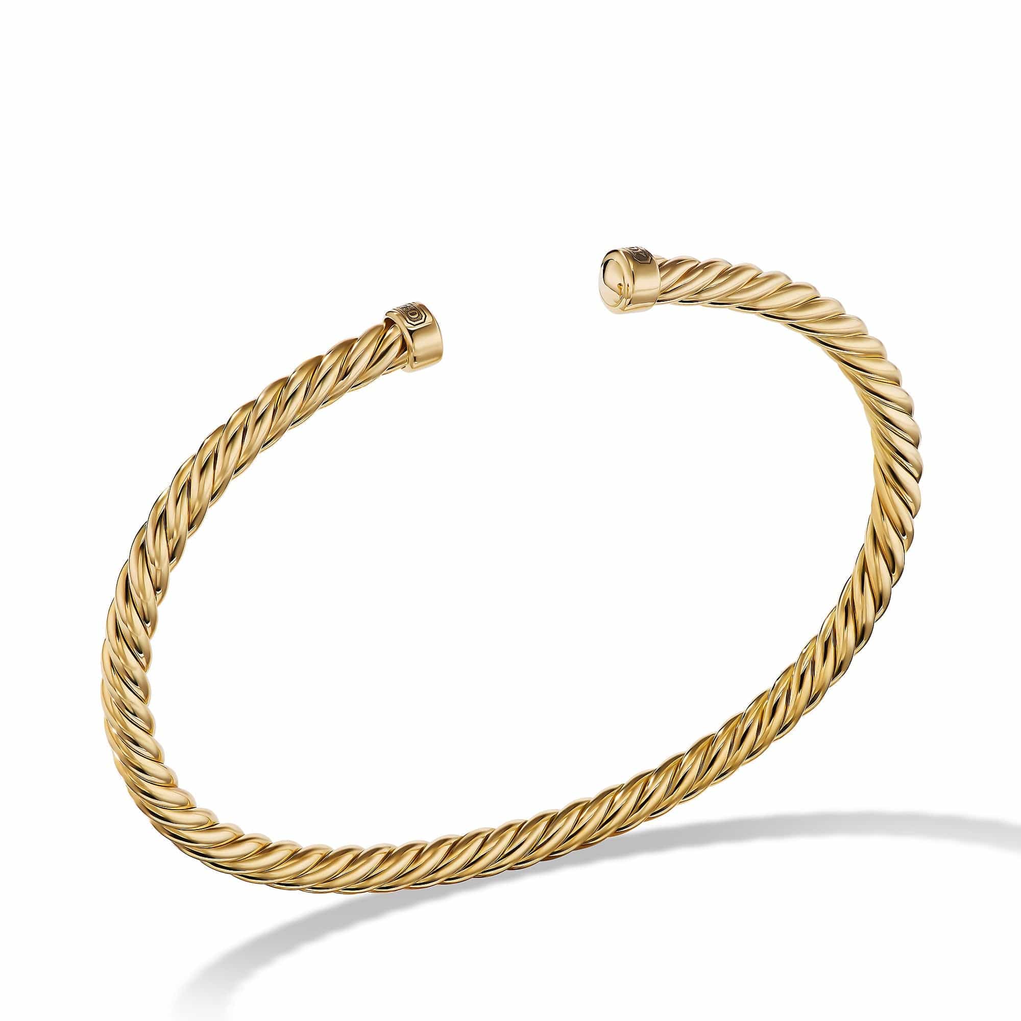Cable Cuff Bracelet in 18K Yellow Gold - Image 2