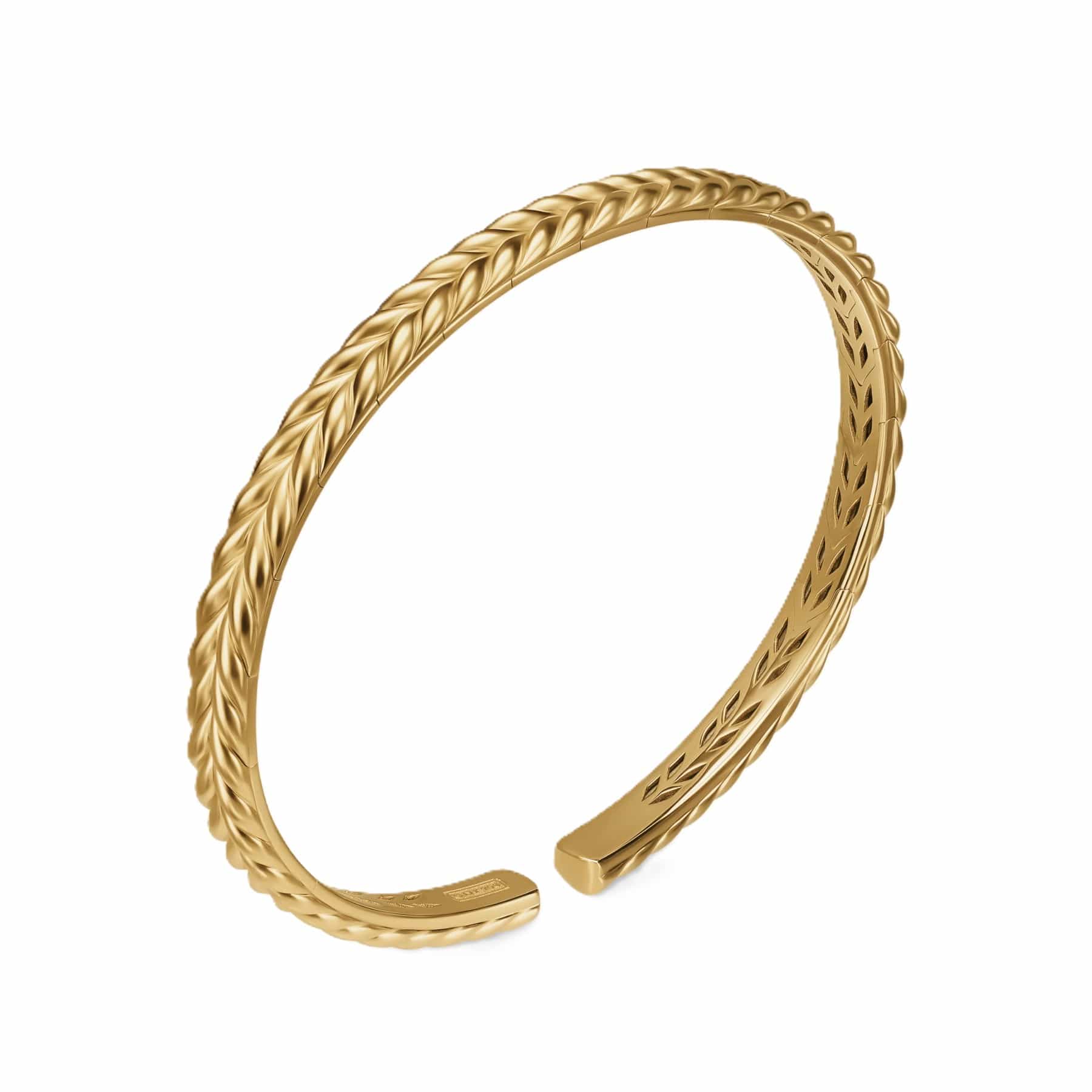 Chevron Flex Bracelet 18K Yellow Gold, 5.2mm - Image 2