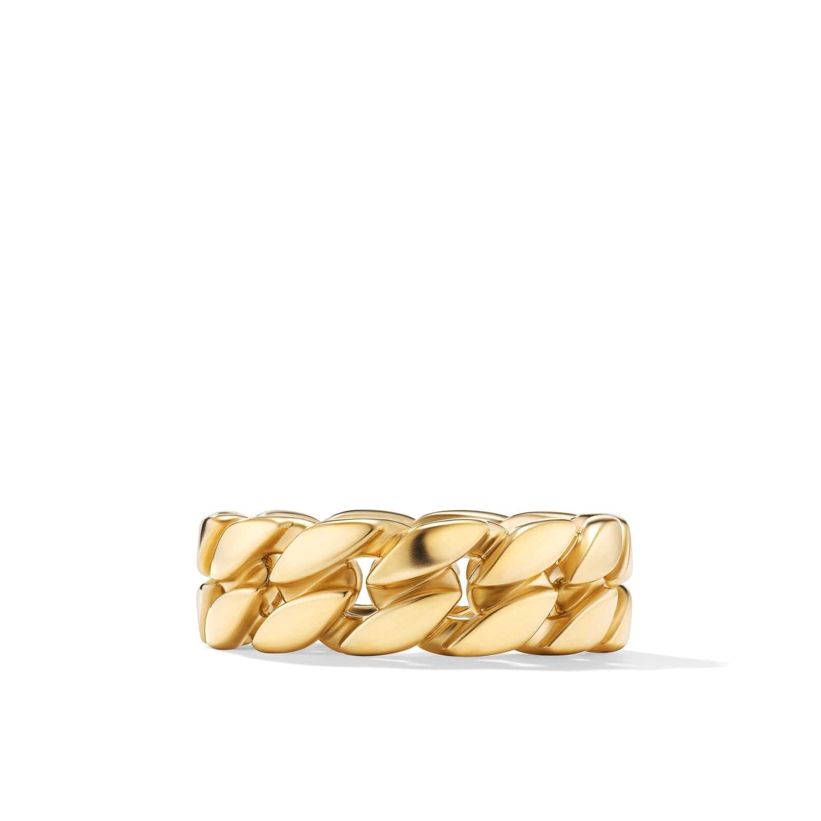 Curb Chain Band Ring in 18K Yellow Gold, 8mm - Image 4