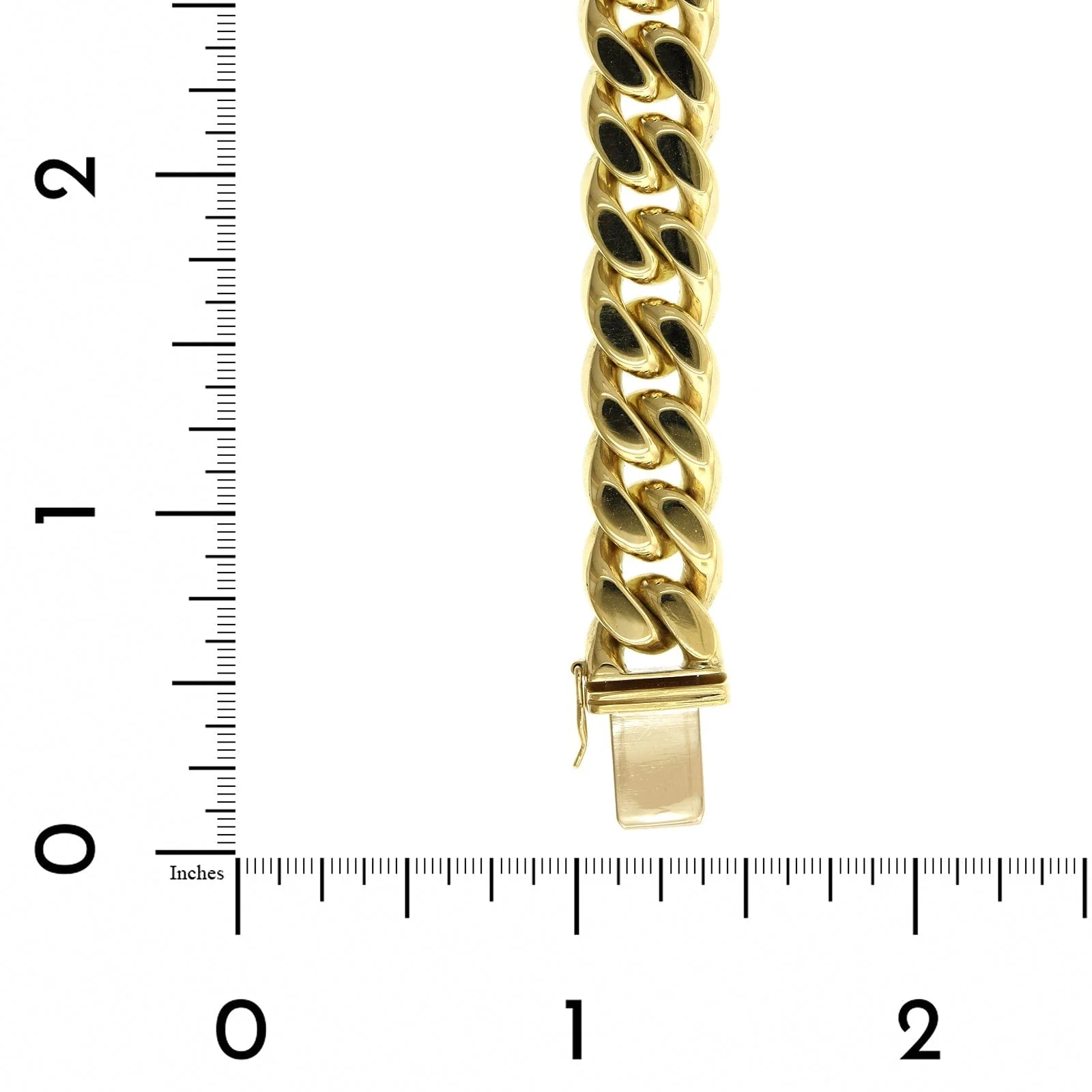 18K Yellow Gold Curb Chain Bracelet - Image 3