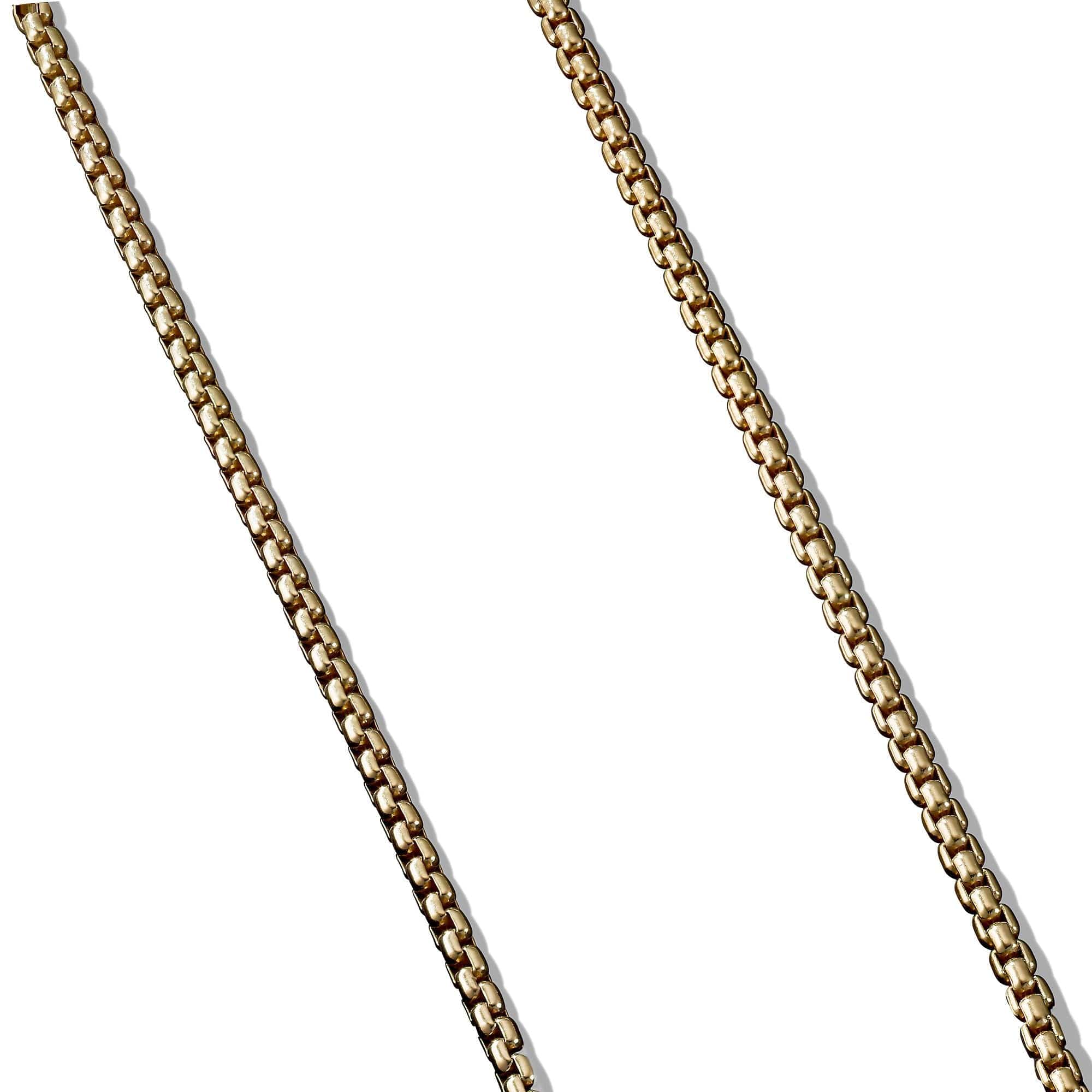 Medium Box Chain Necklace in 18K Gold, 3.4mm - Image 3