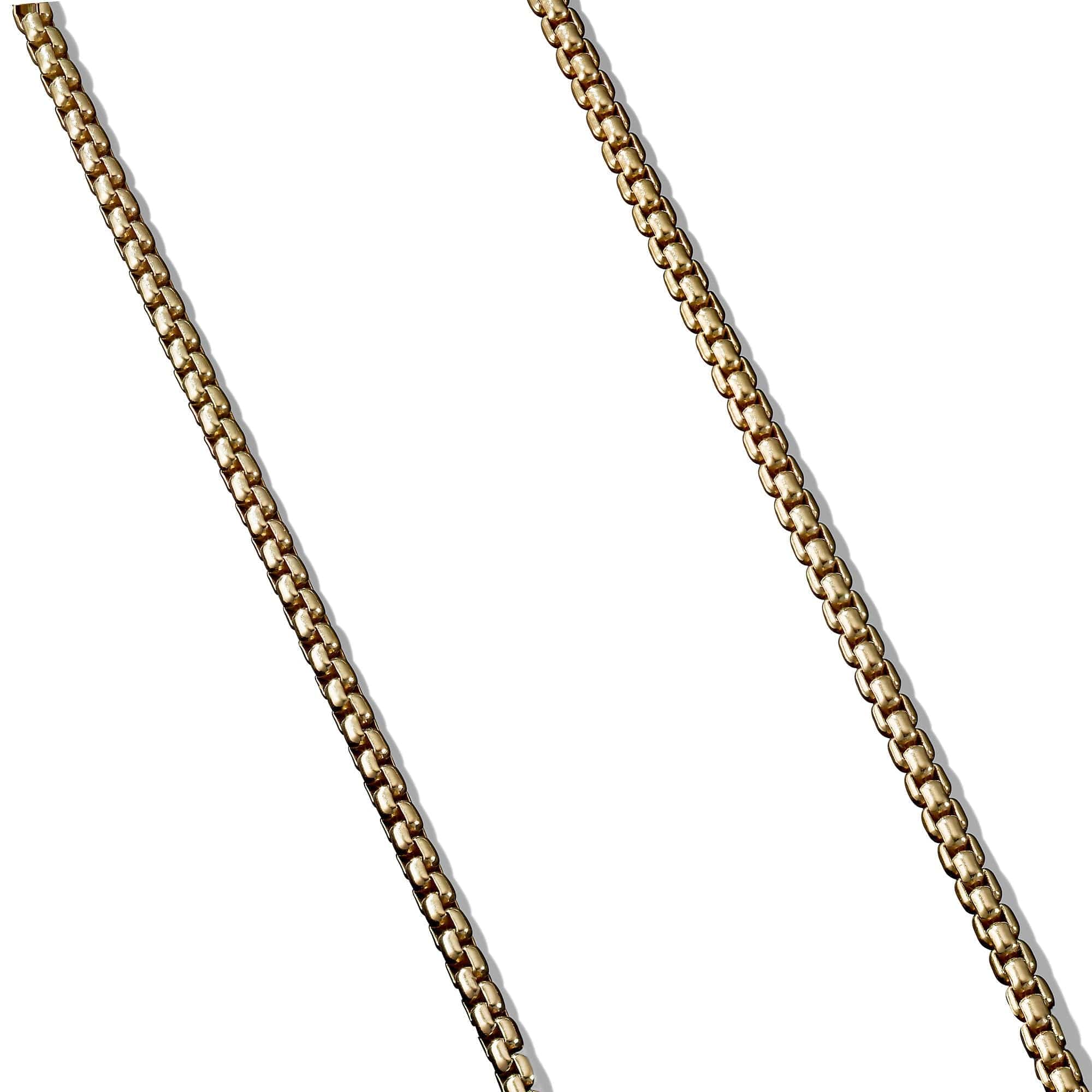 Box Chain Necklace in 18K Yellow Gold, 3.6mm - Image 3