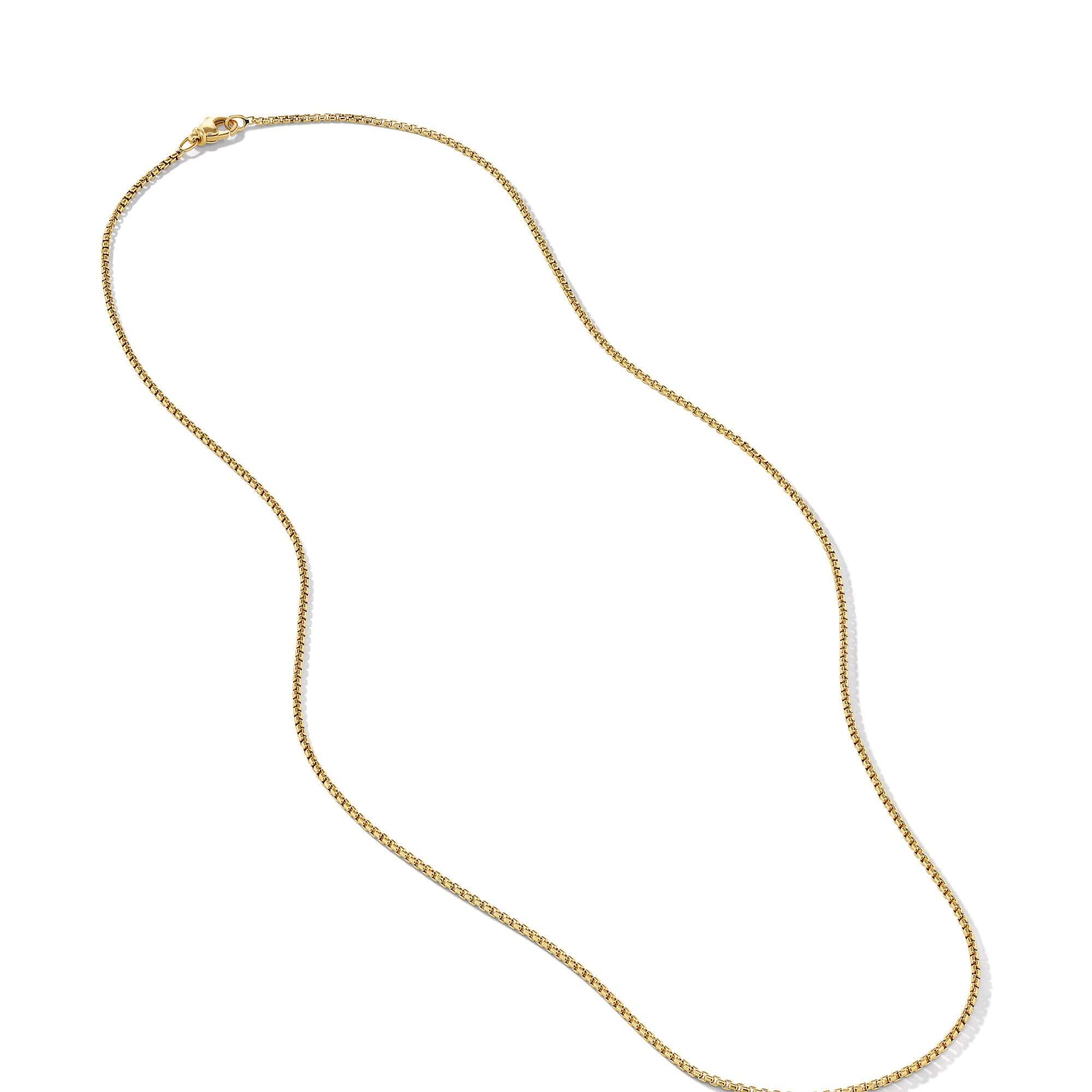 Box Chain Necklace in 18K Gold, 1.7mm - Image 3