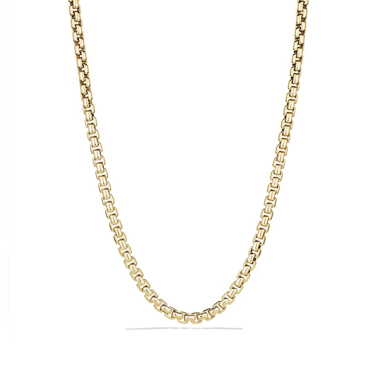 Box Chain Necklace in 18K Yellow Gold, 7.5mm