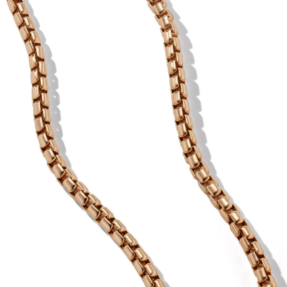 Box Chain Necklace in 18K Rose Gold - Image 2