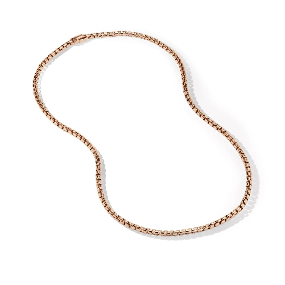 Box Chain Necklace in 18K Rose Gold - Image 3