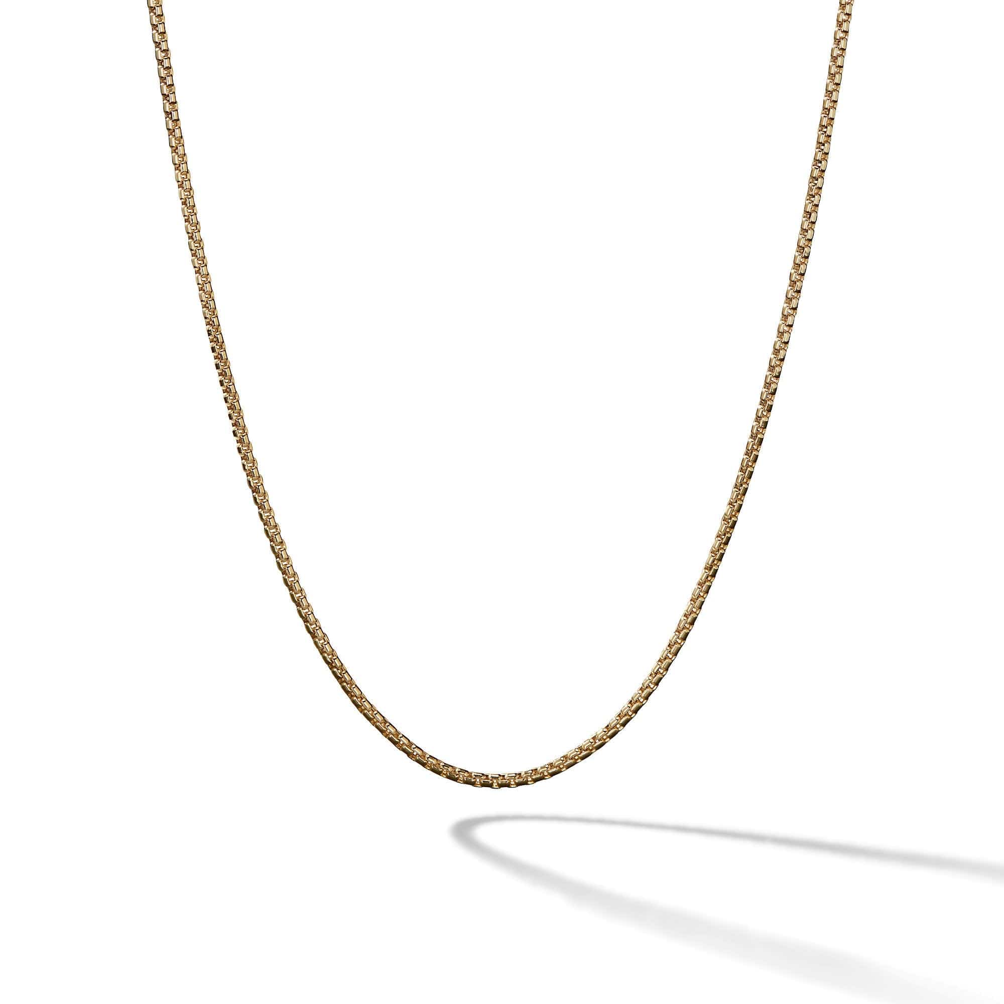 Box Chain Necklace in 18K Gold, 1.7mm