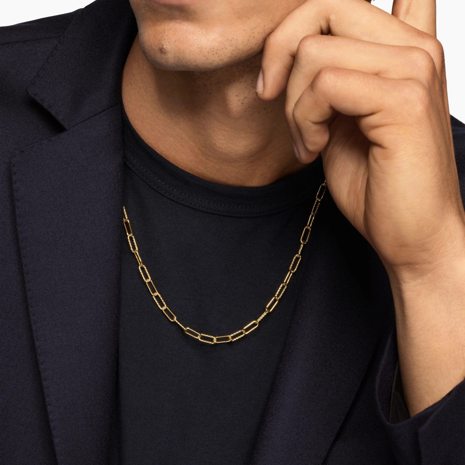 DY Madison® Chain Necklace 18K Yellow Gold, 4mm - Image 2