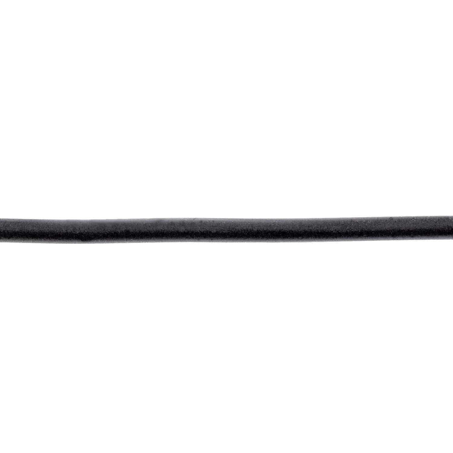 Sterling Silver Black Rubber Cord Necklace