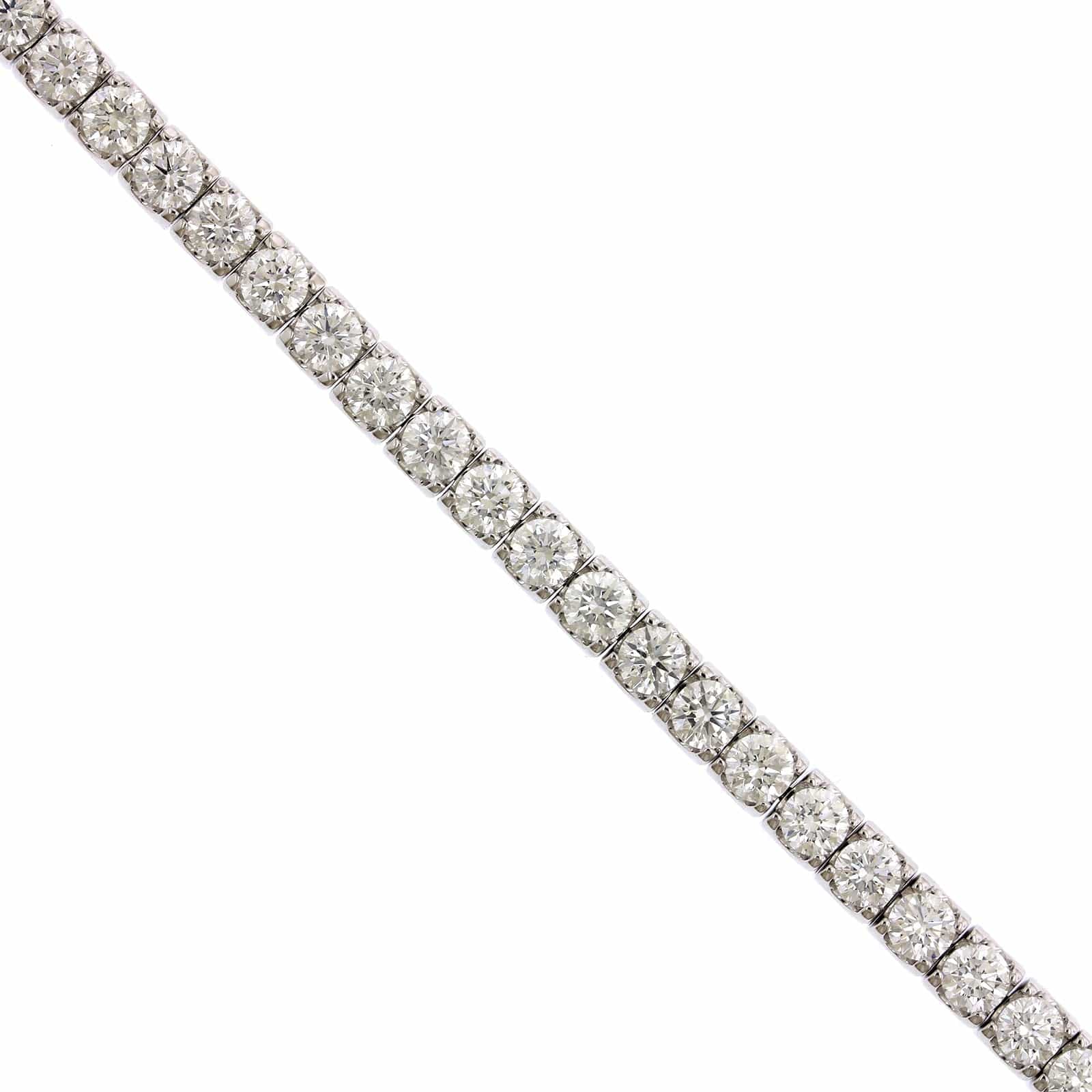 18K White Gold Diamond Tennis Bracelet - Image 2