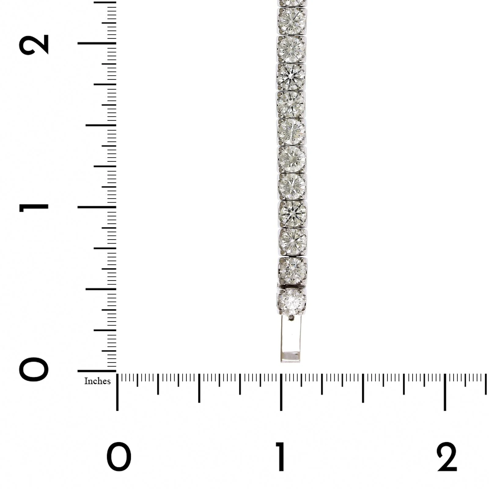 18K White Gold Diamond Tennis Bracelet - Image 3