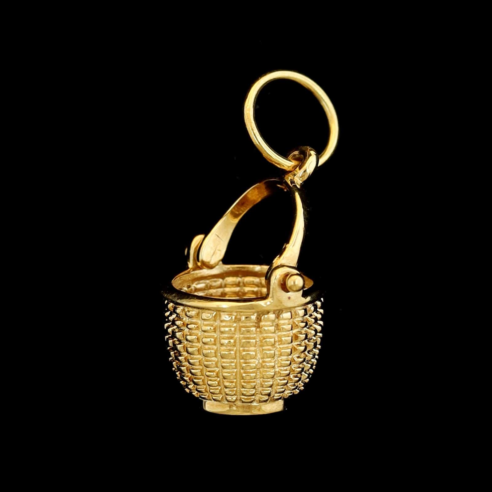 Glenaan 18K Yellow Gold Estate Open Round Nest Nantucket Basket - Image 2