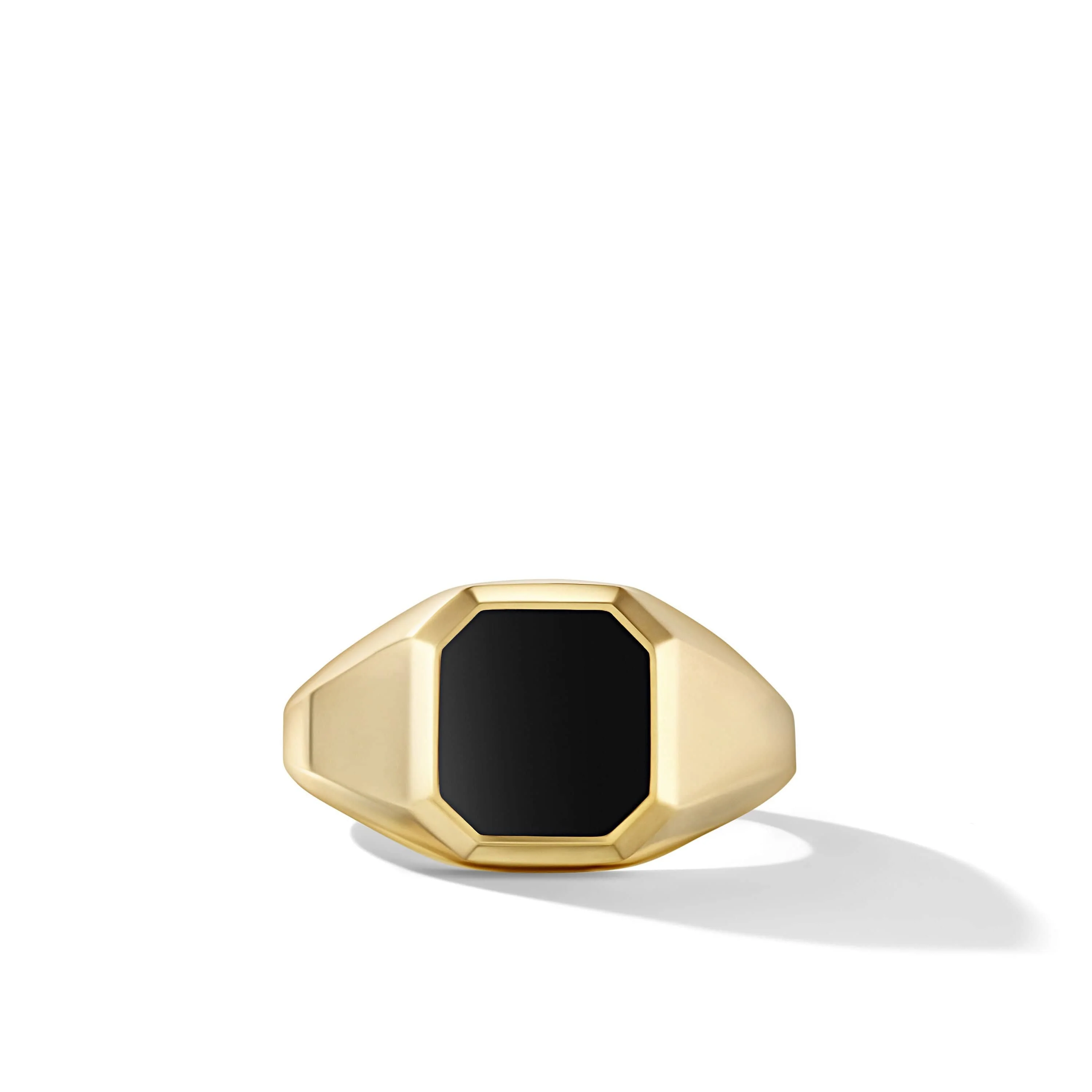 Streamline® Signet Ring in 18K Yellow Gold with Black Onyx - Image 3