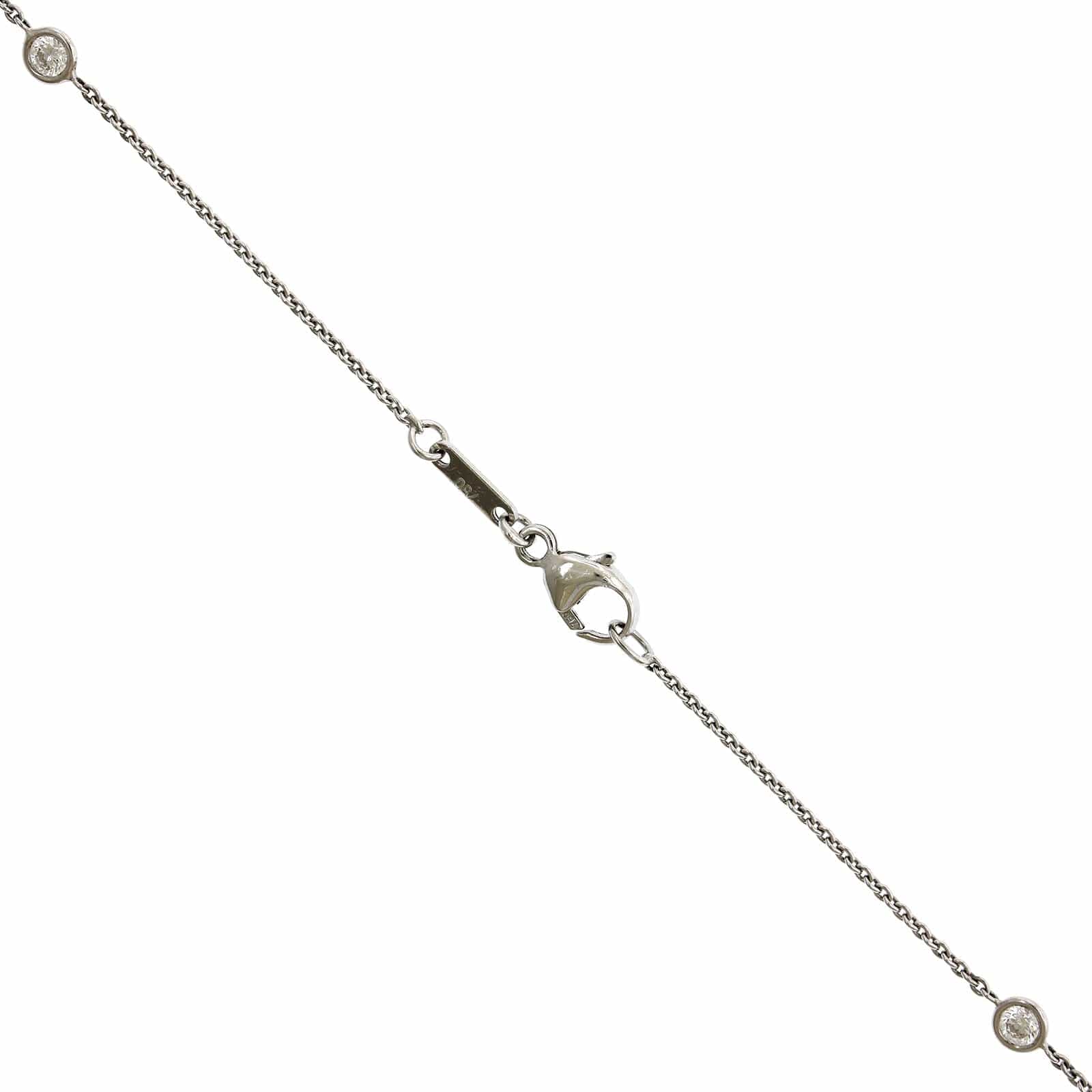 18K Two-Tone Pear Shape Tsavorite Diamond Necklace - Image 3