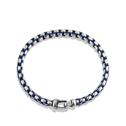 Woven Box Chain Bracelet in Blue - Image 2