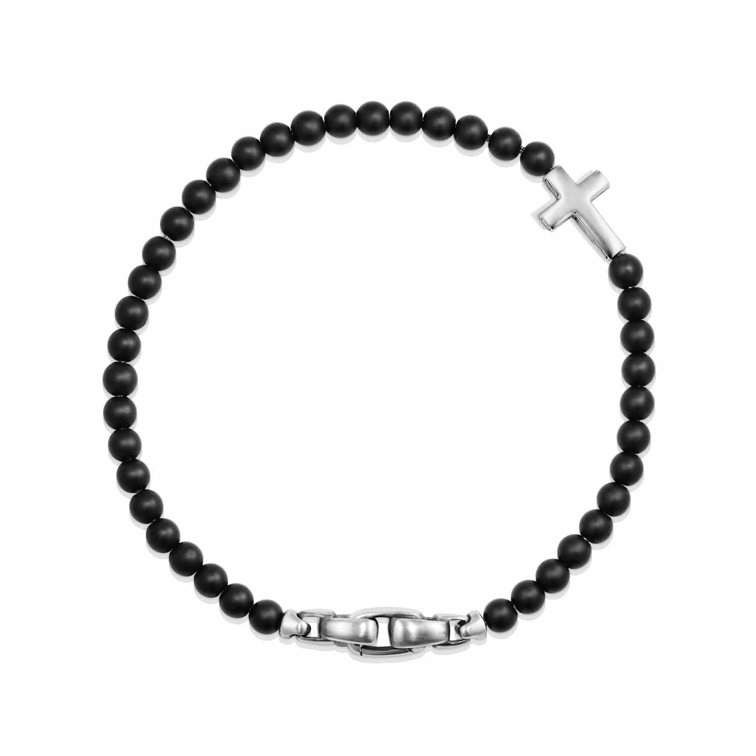 Spiritual Beads Cross Station Bracelet with Black Onyx - Image 2