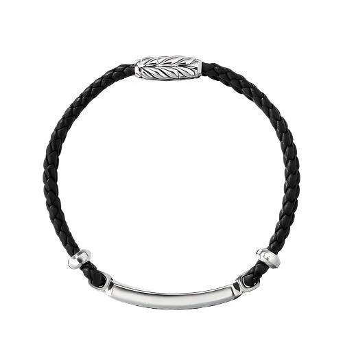 Exotic Stone Bar Station Leather Bracelet with Pietersite - Image 2