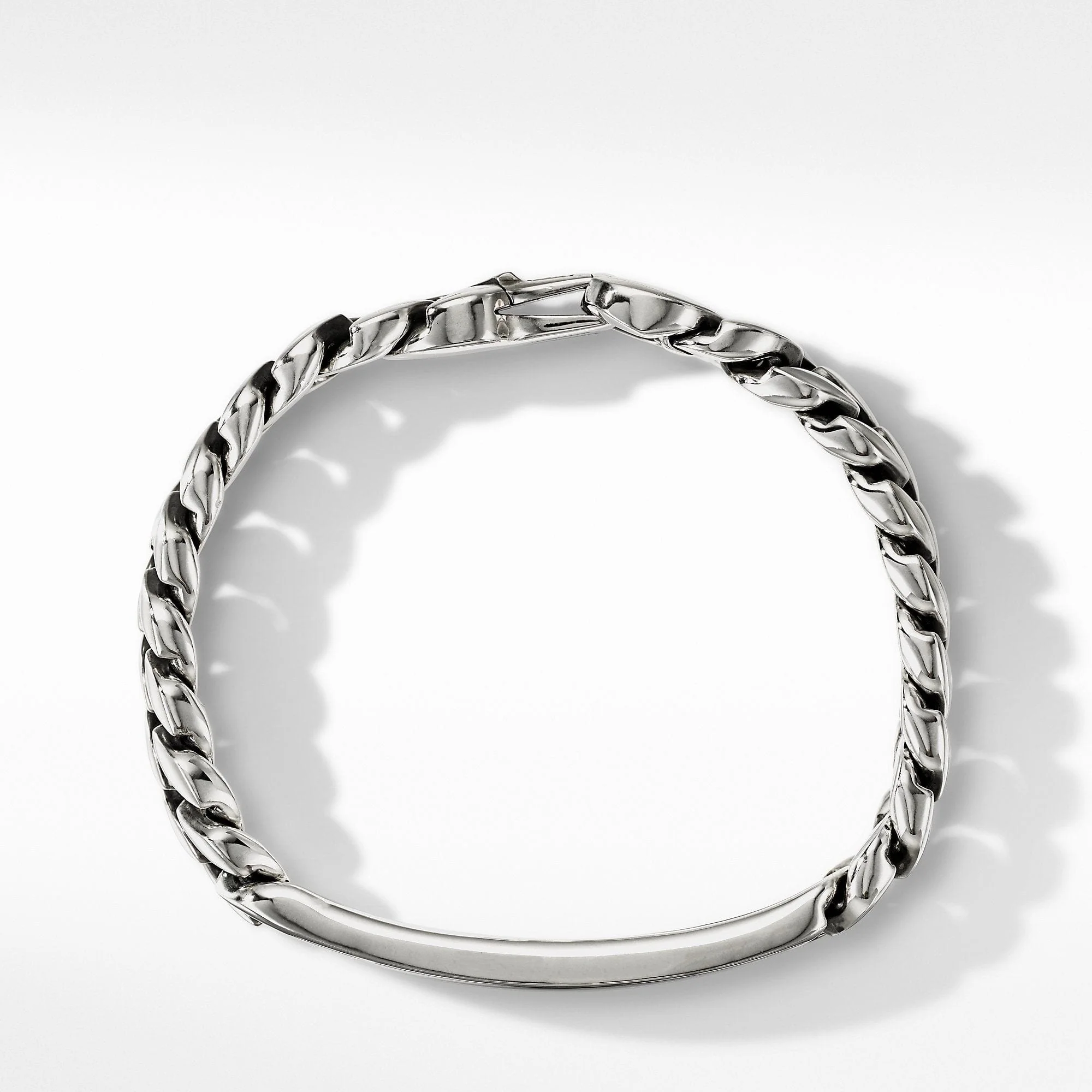 Curb Chain ID Bracelet with Black Onyx - Image 2