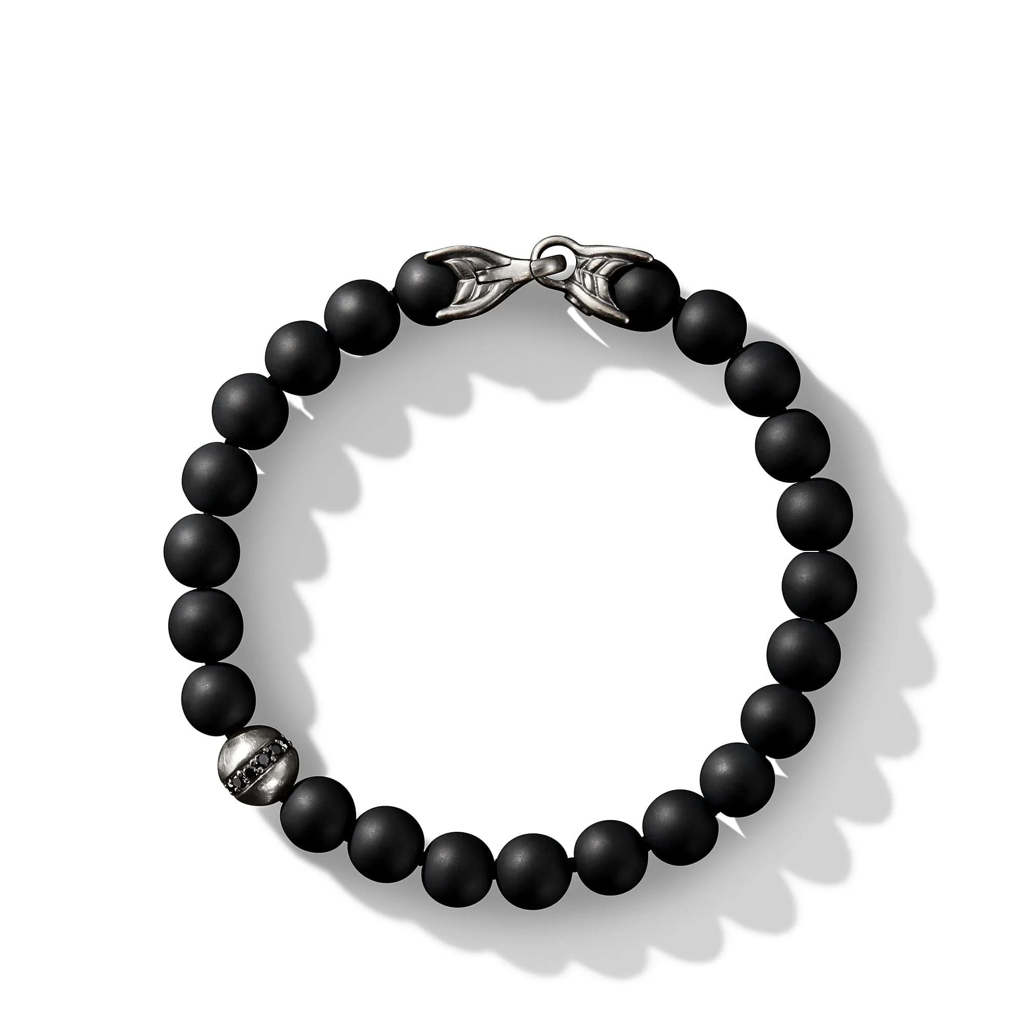 Spiritual Beads Bracelet with Black Onyx and Black Diamonds - Image 2