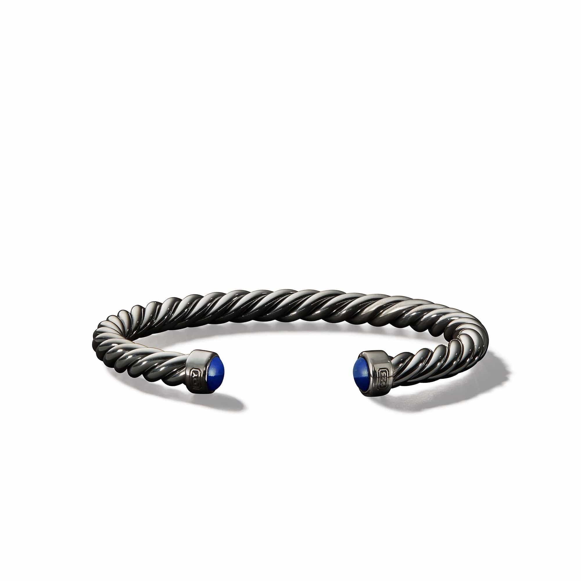 Cable Classic Cuff Bracelet with Lapis Lazuli - Image 2