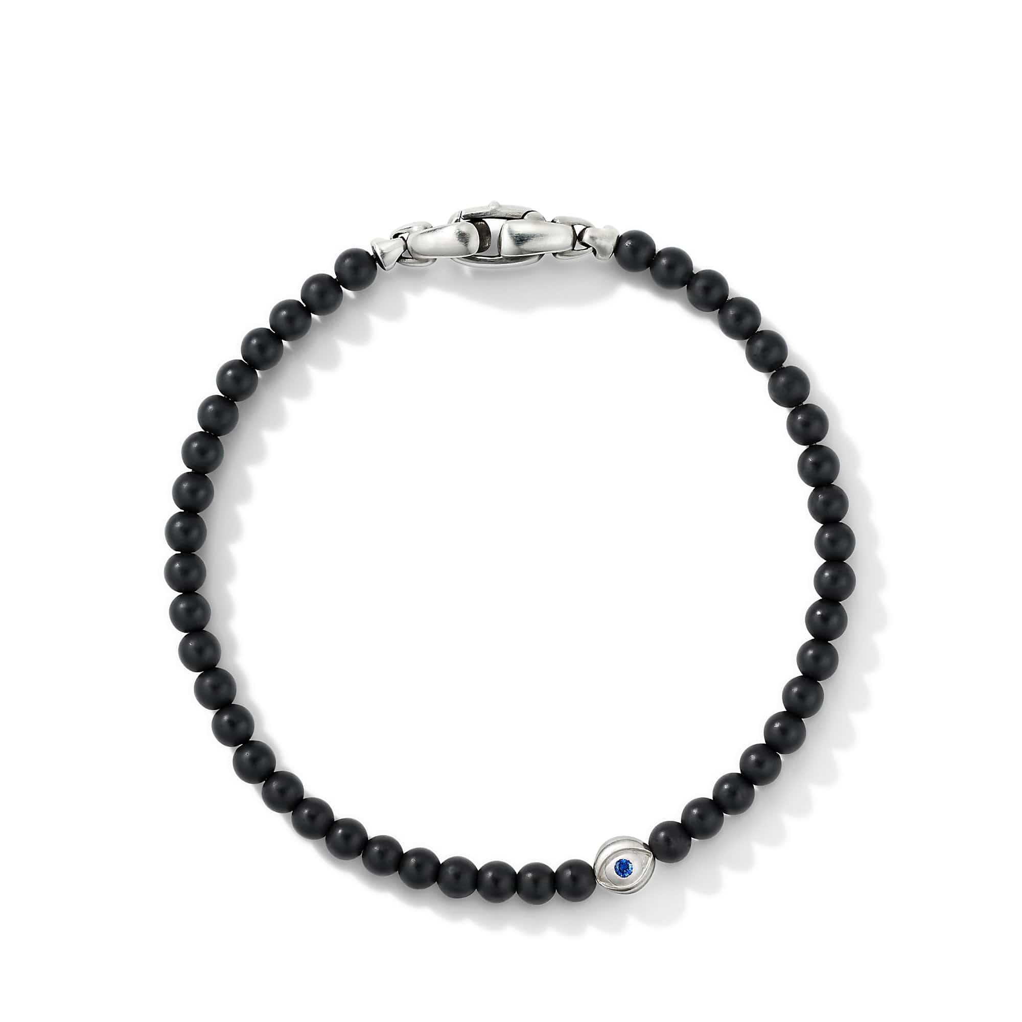 Spiritual Beads Evil Eye Bracelet with Black Onyx and Sapphires - Image 2