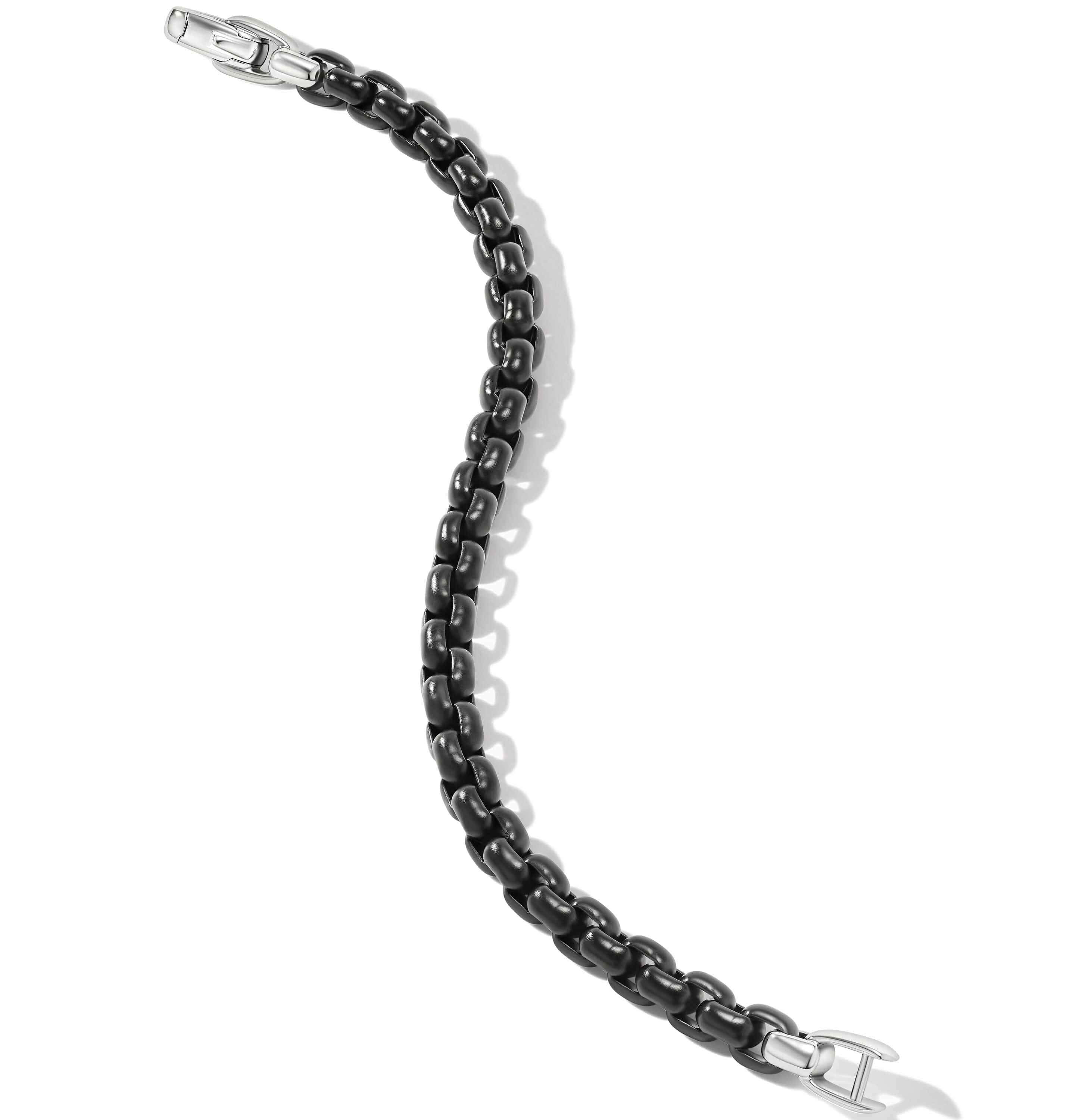 Box Chain Bracelet in Stainless Steel and Sterling Silver - Image 3