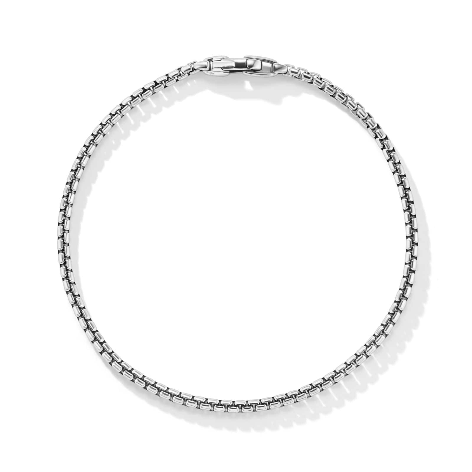 Box Chain Bracelet in Sterling Silver, 2.7mm - Image 2