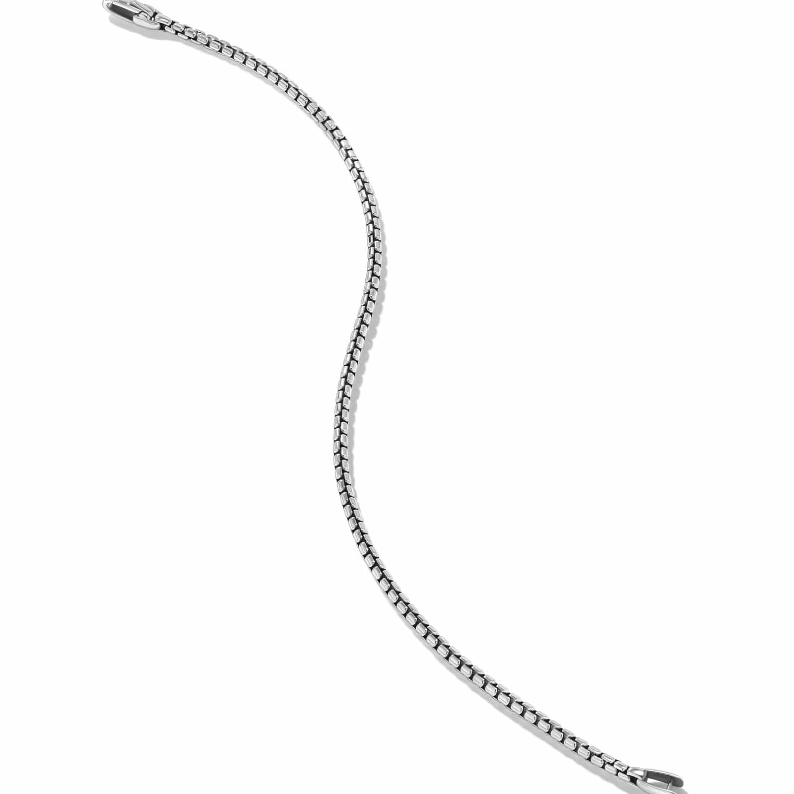 Box Chain Bracelet in Sterling Silver, 2.7mm - Image 3