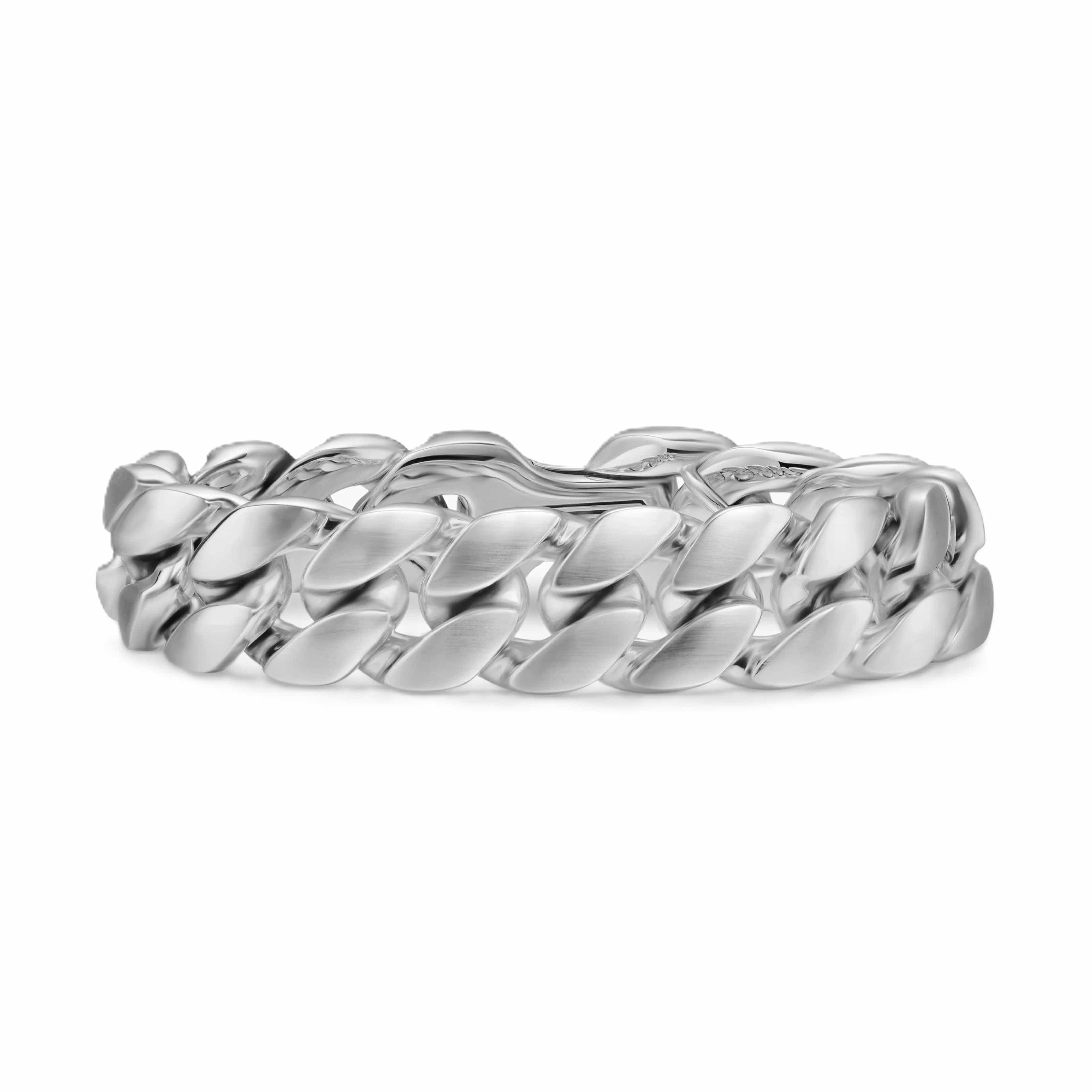 Curb Chain Bracelet Sterling Silver, 18mm - Image 2