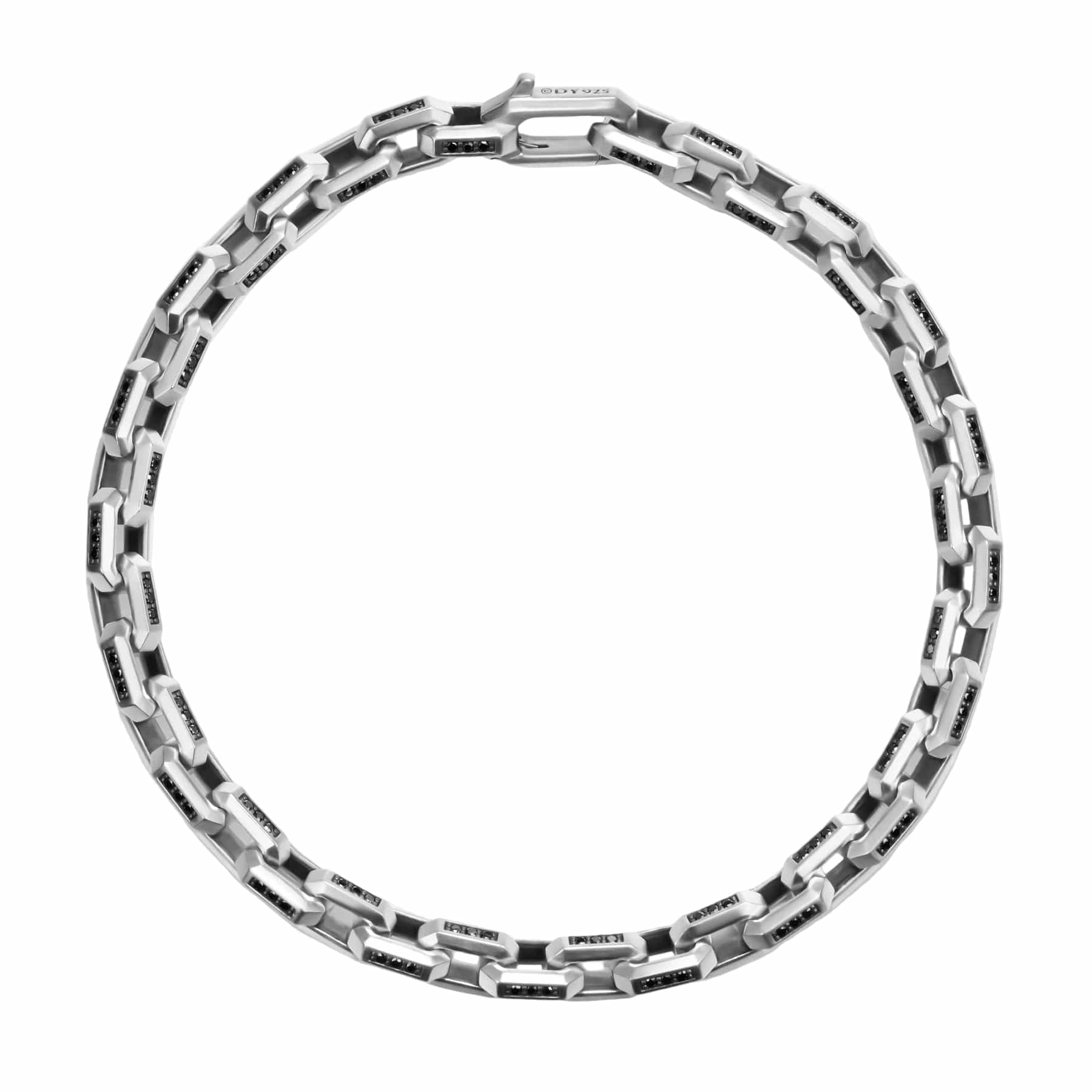 Streamline® Link Bracelet Sterling Silver with Black Diamonds, 5.5mm - Image 2